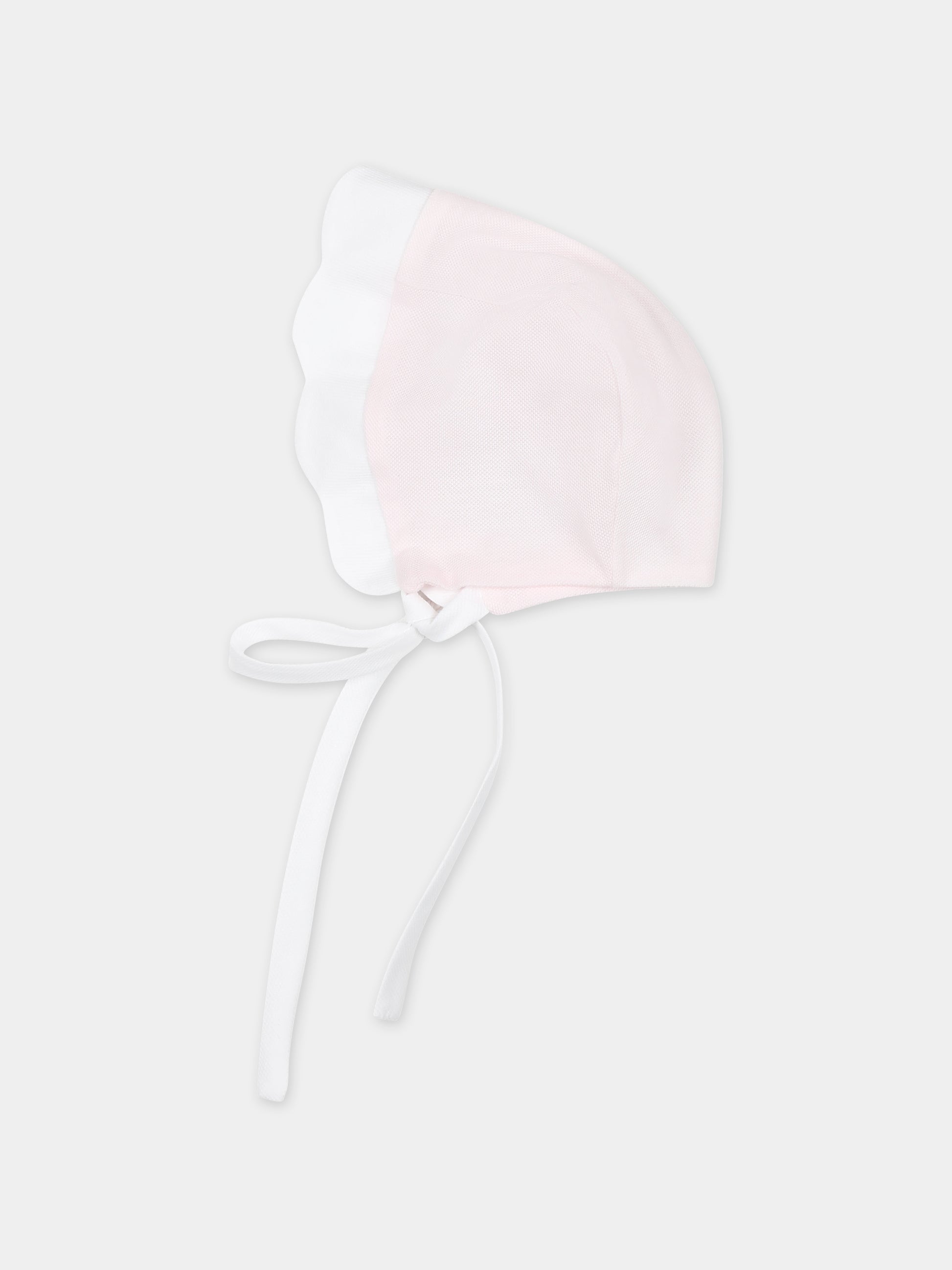 Cuffia rosa per neonata,La Stupenderia,TBCP56N03