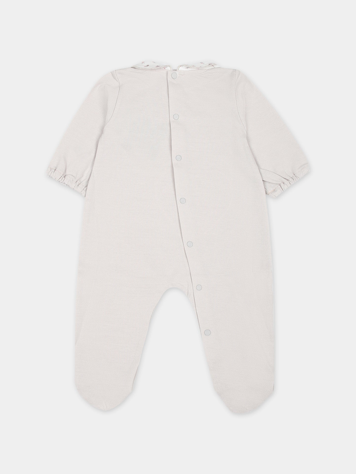 Tutina beige per neonata con cuori e scritta,La Stupenderia,TBTT64N05