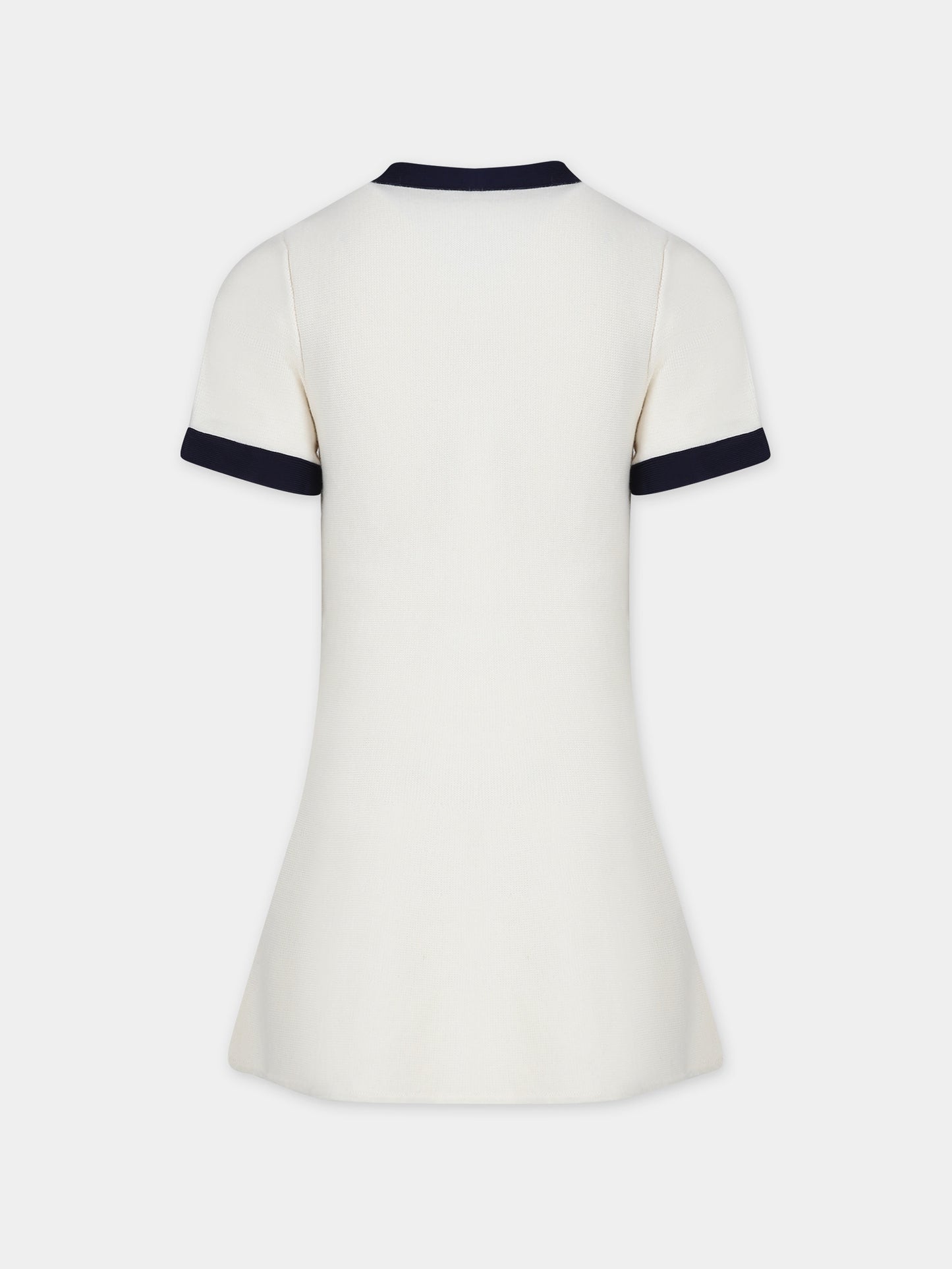 Vestito elegante avorio in maglia per bambina,Self-portrait,RS24 737S C