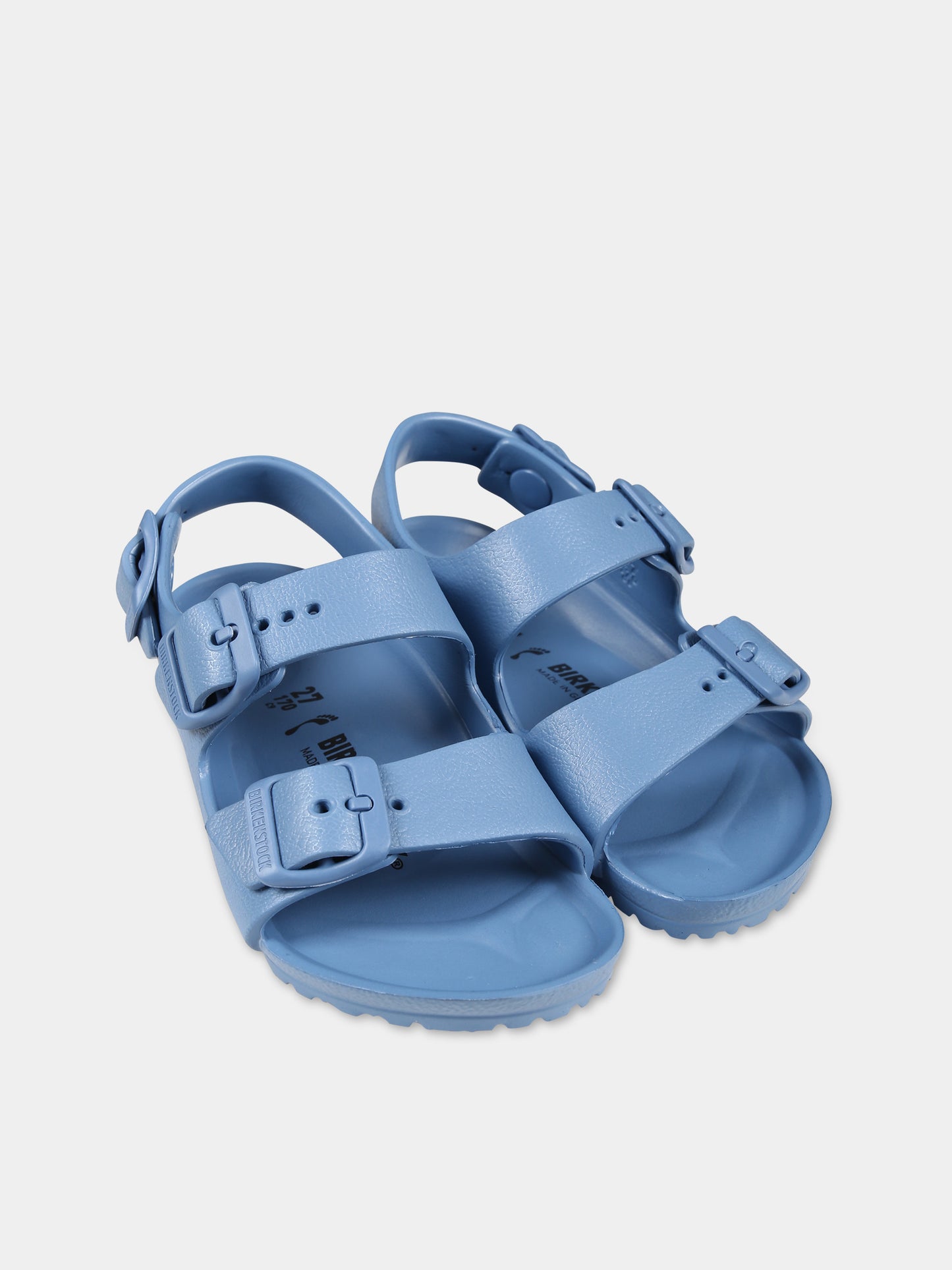 Sandali celesti Milano Eva per bambini con logo,Birkenstock,1026744 ELEMENTAL BLUE