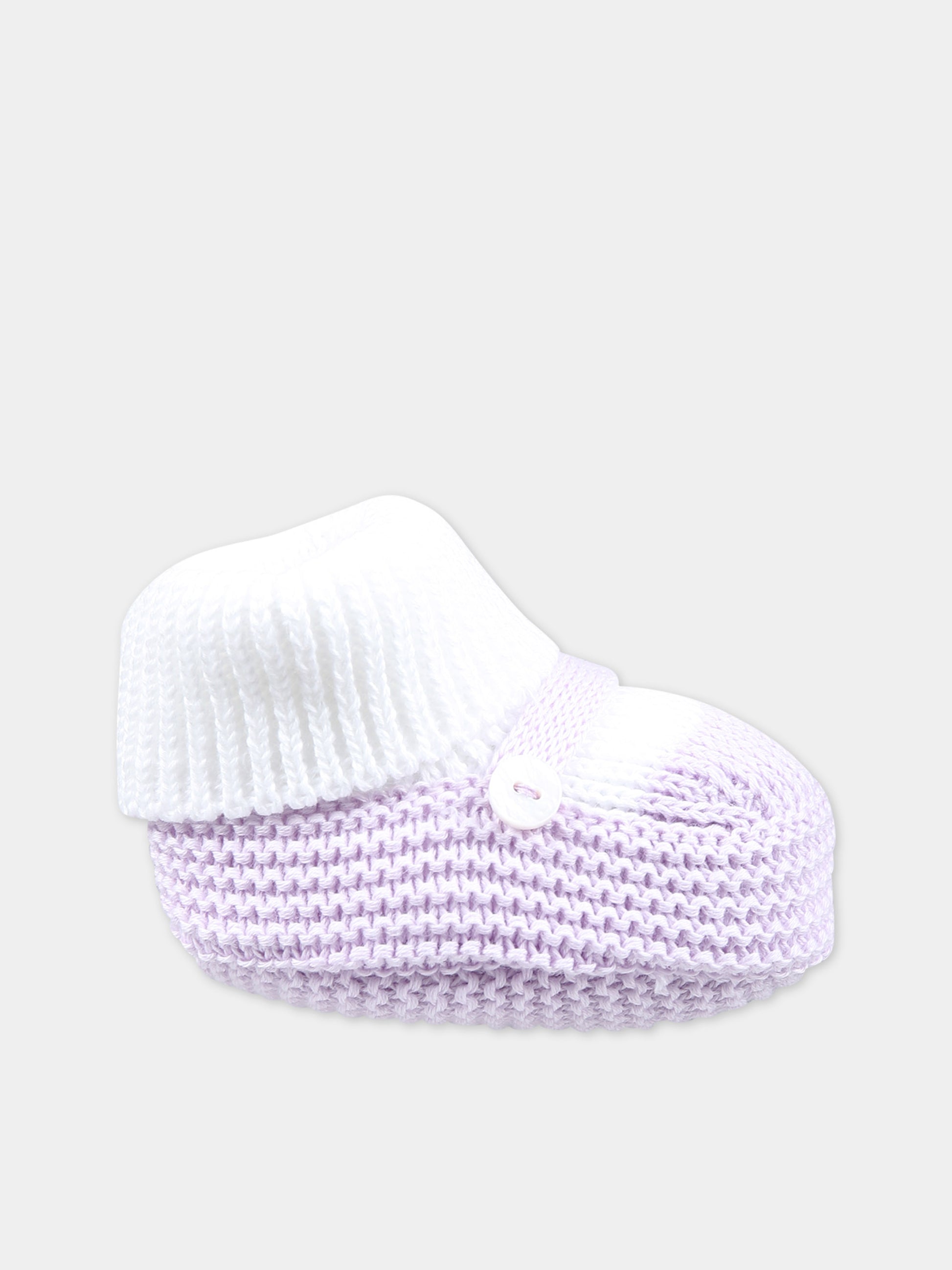 Babbucce glicine per neonata,Little Bear,8130 BIANCO/GLICINE