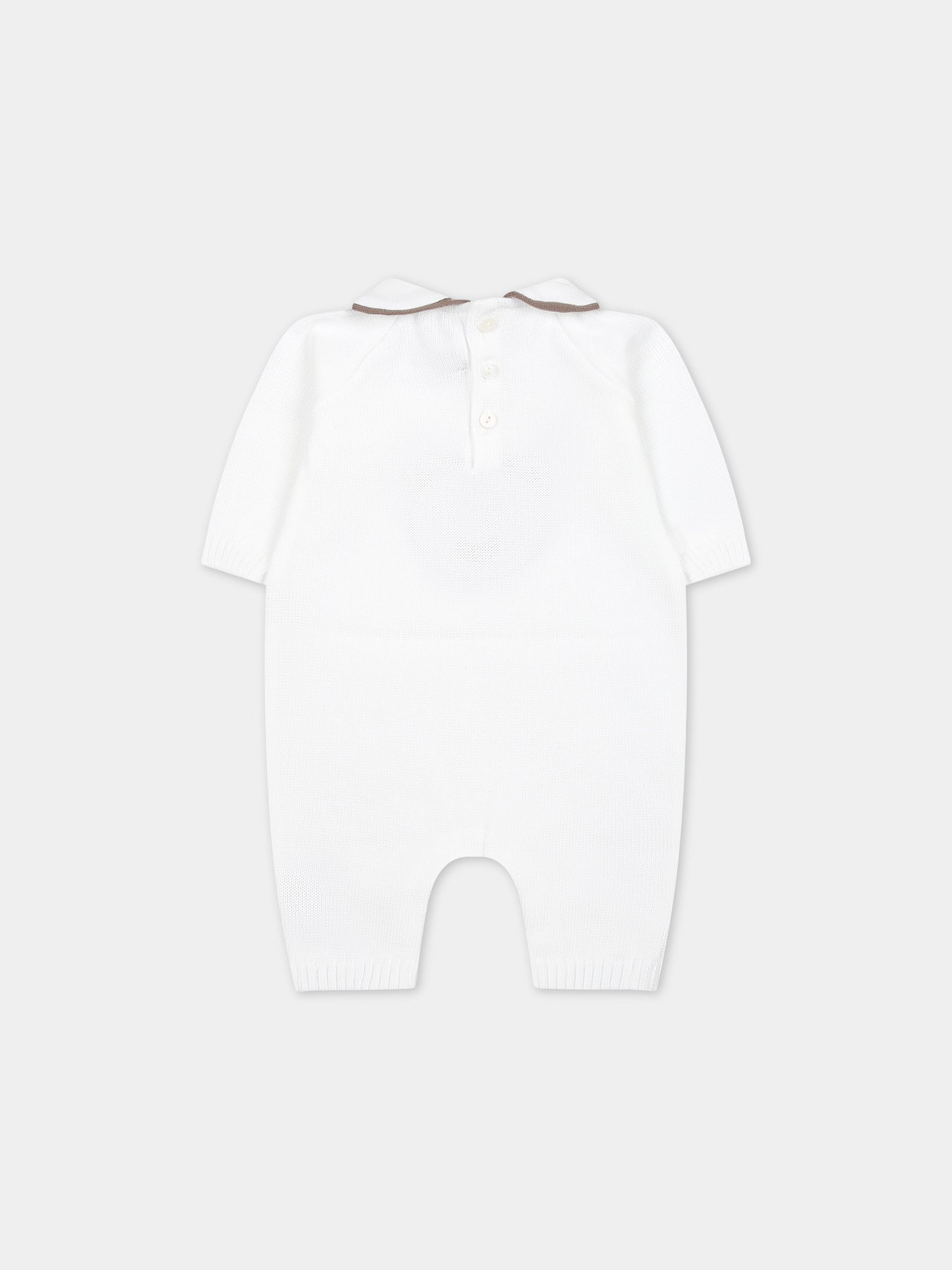 Tutina bianca per neonati,Little Bear,8106 BIANCO/CACAO