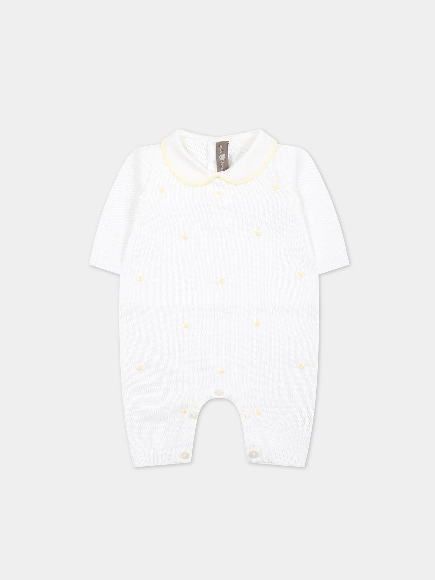 Tutina bianca per neonati,Little Bear,8113 BIANCO/GIALLO