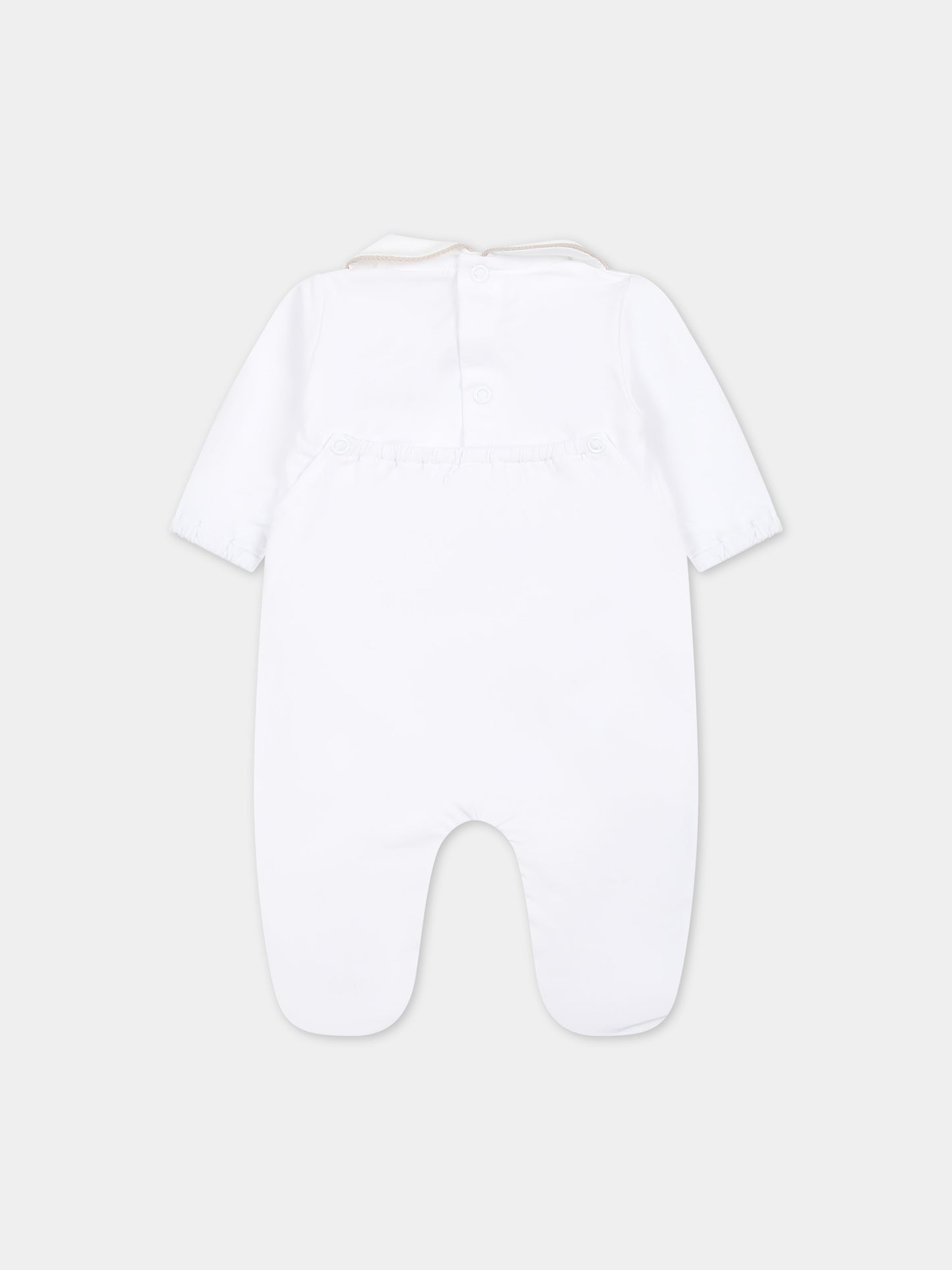 Tutina bianca per neonati,Little Bear,8047 BIANCO/CORDA