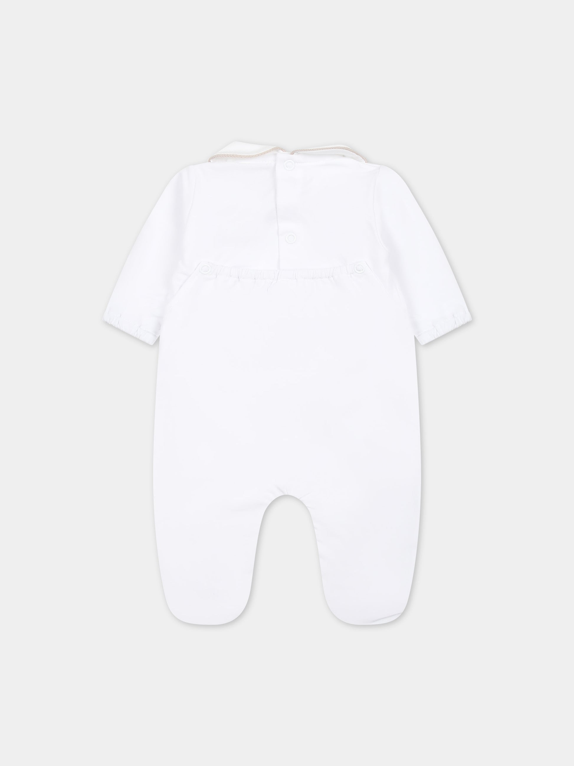 Tutina bianca per neonati,Little Bear,8047 BIANCO/CORDA