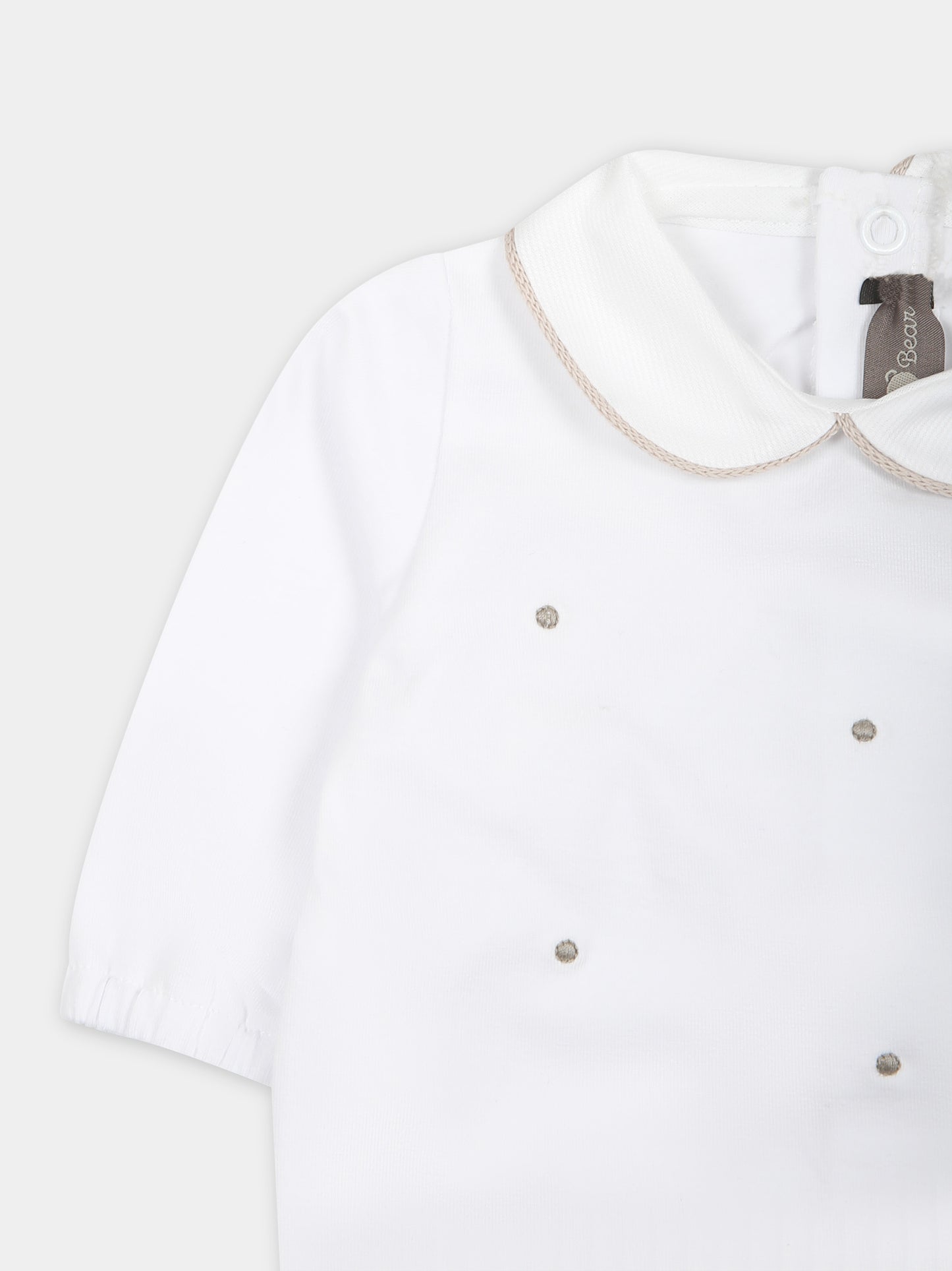 Tutina bianca per neonati,Little Bear,8047 BIANCO/CORDA