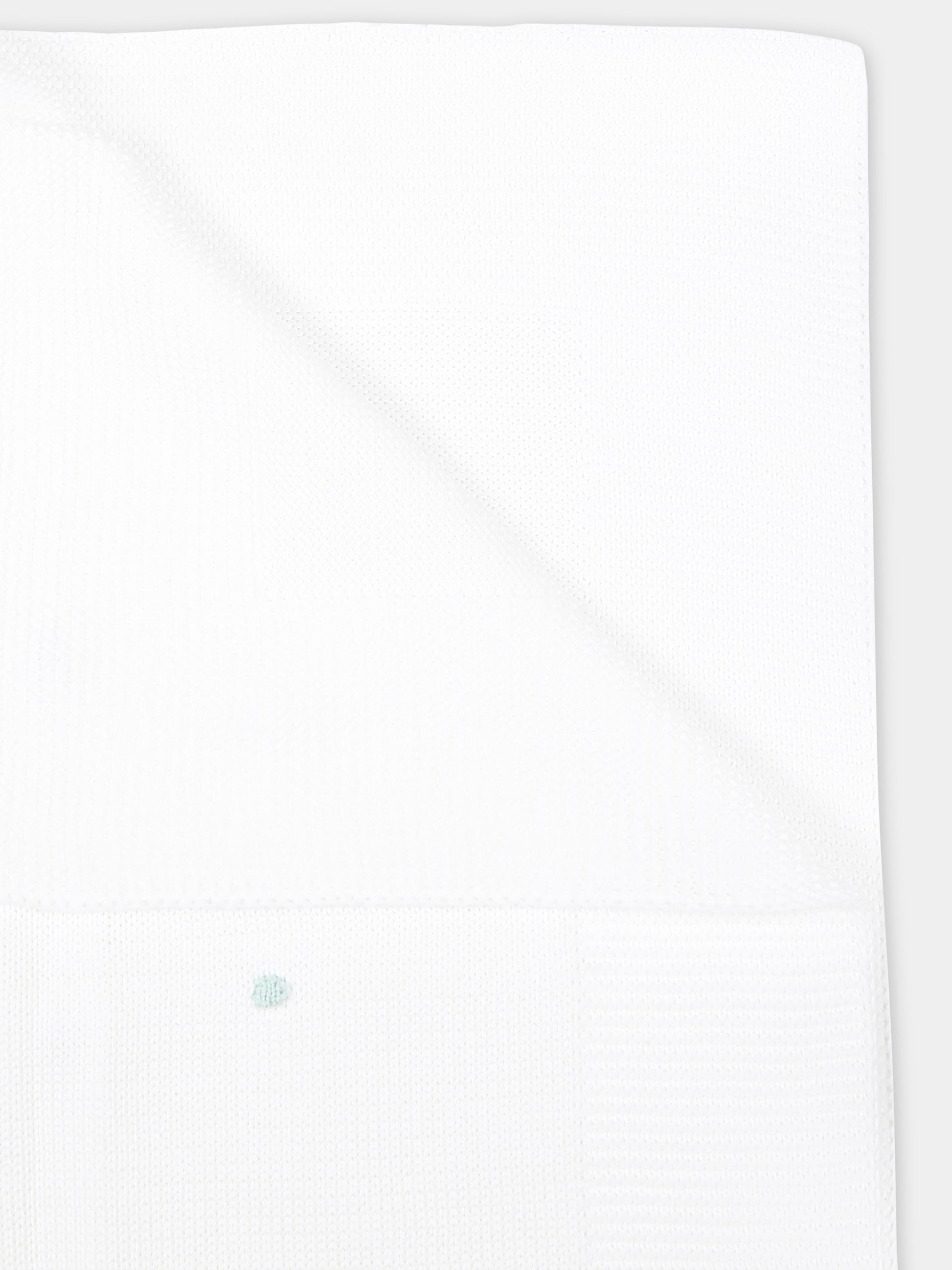 Coperta bianca per neonati con pois verdi,Little Bear,8102 BIANCO/MENTA