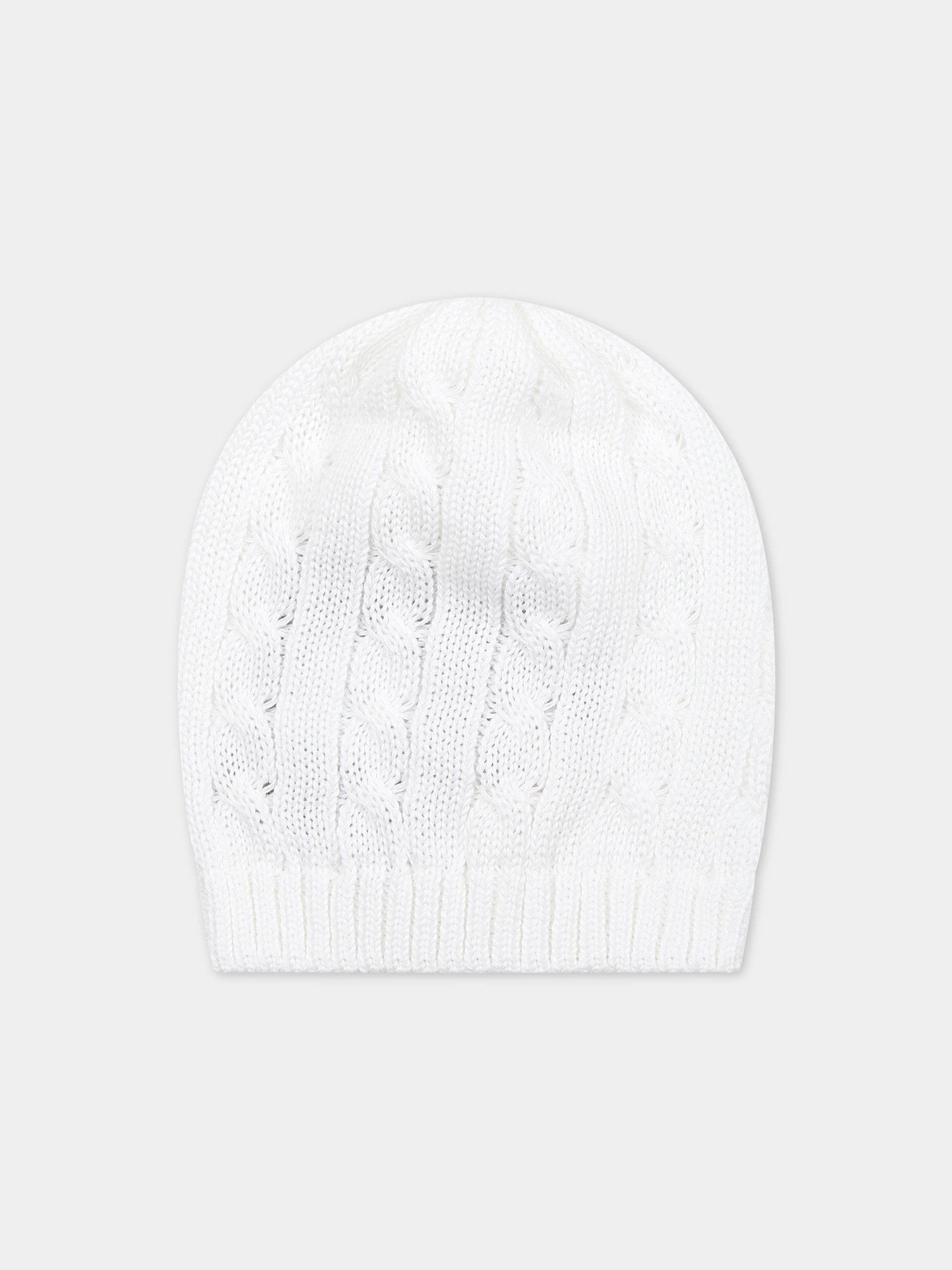 Cappello bianco per neonati,Little Bear,8127 BIANCO