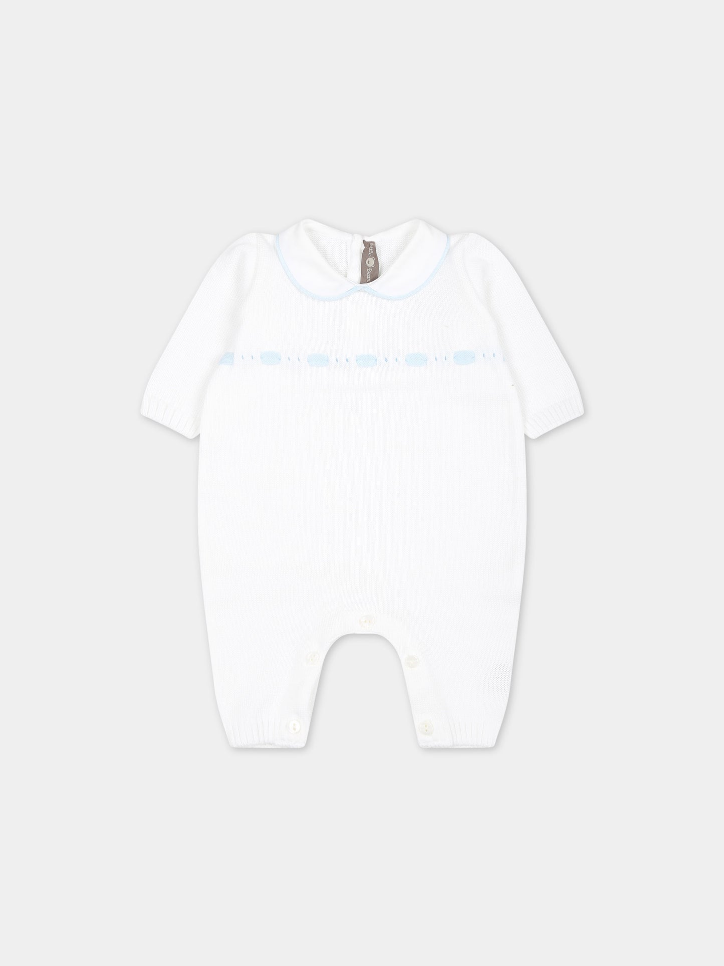 Tutina bianca per neonato,Little Bear,8111 BIANCO/CIELO