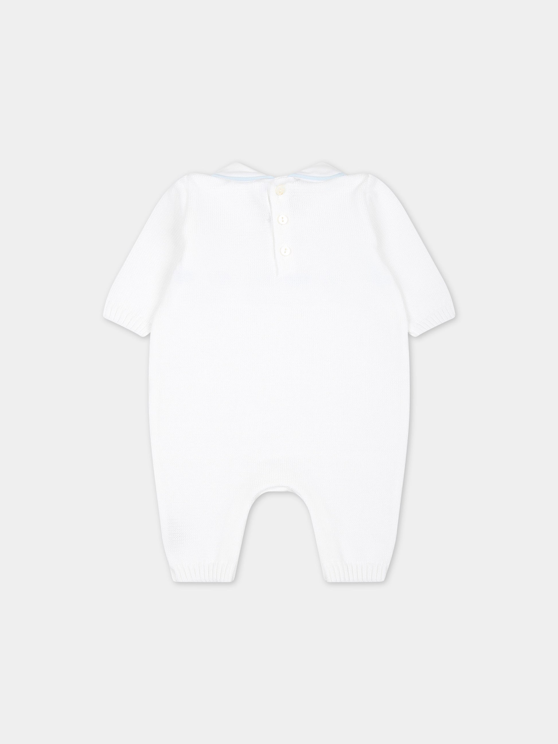 Tutina bianca per neonato,Little Bear,8111 BIANCO/CIELO