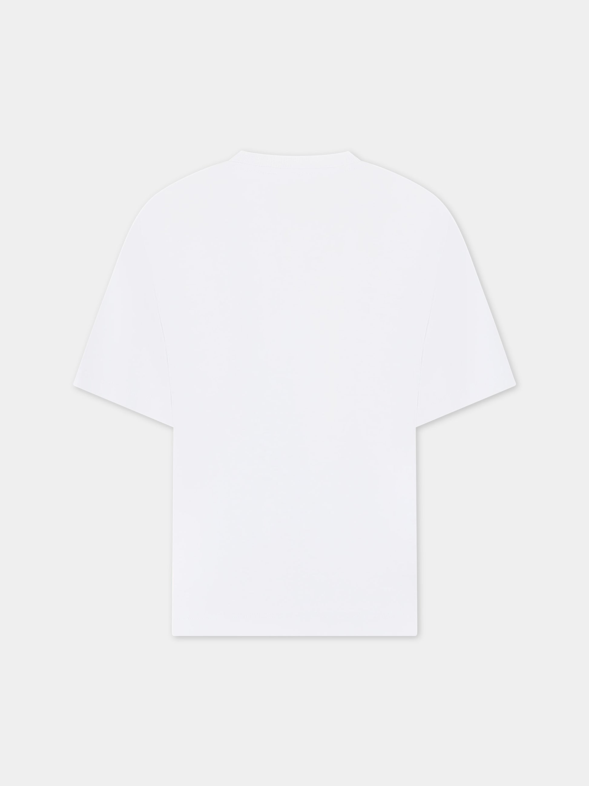 T-shirt bianca per bambino con stampa Puffo,Armani Junior,3D4TJN 3J52Z 0156