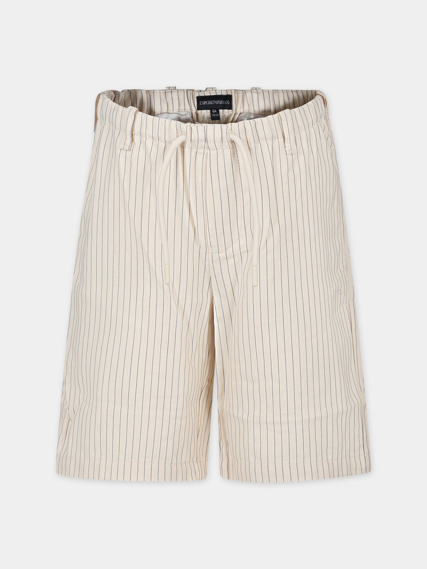 Shorts avorio per bambino con aquilotto,Emporio Armani,3D4SJH 4N8DZ F119