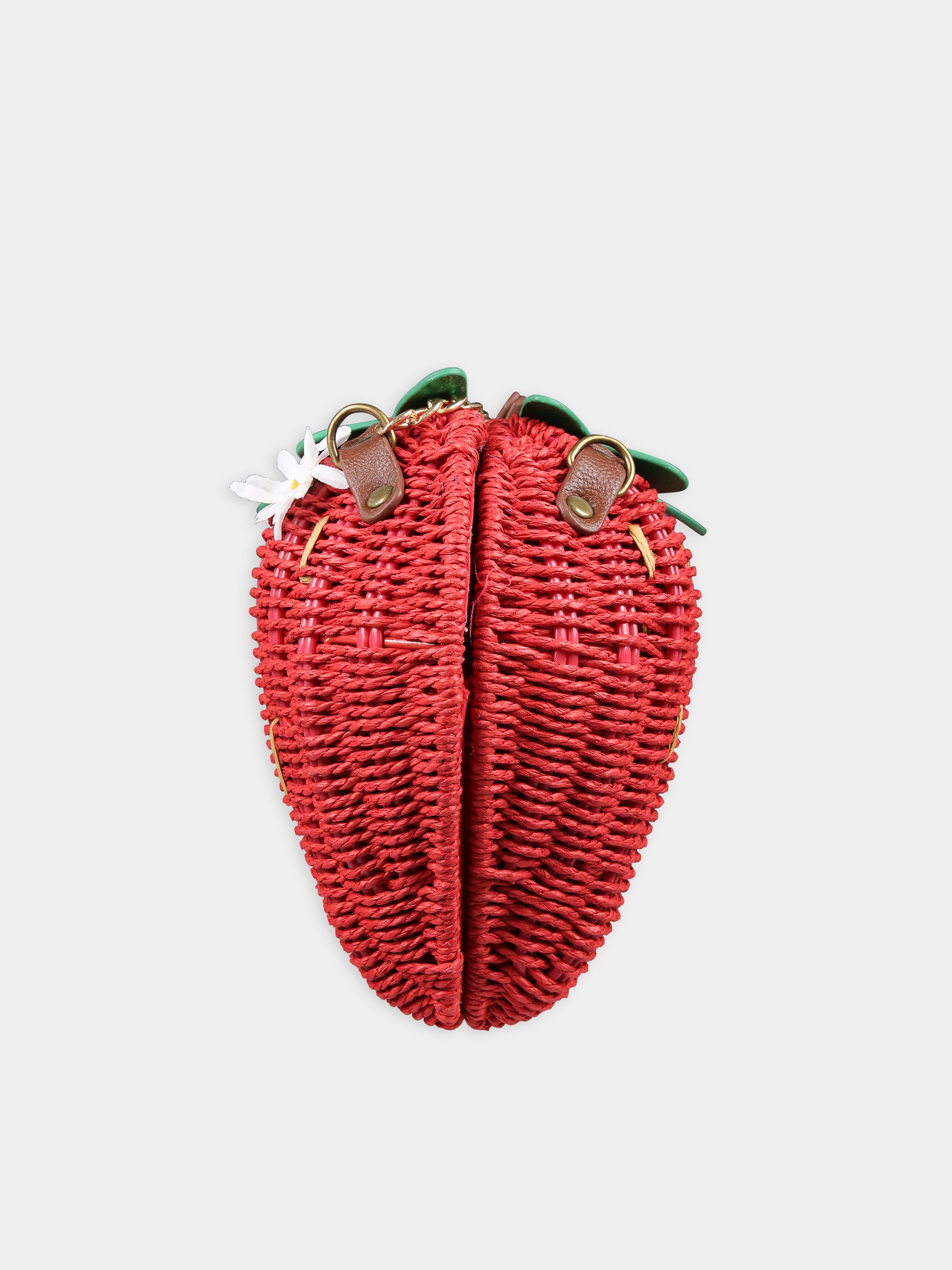 Borsa rossa per bambina con margherite,Monnalisa,19C008 3778 0344