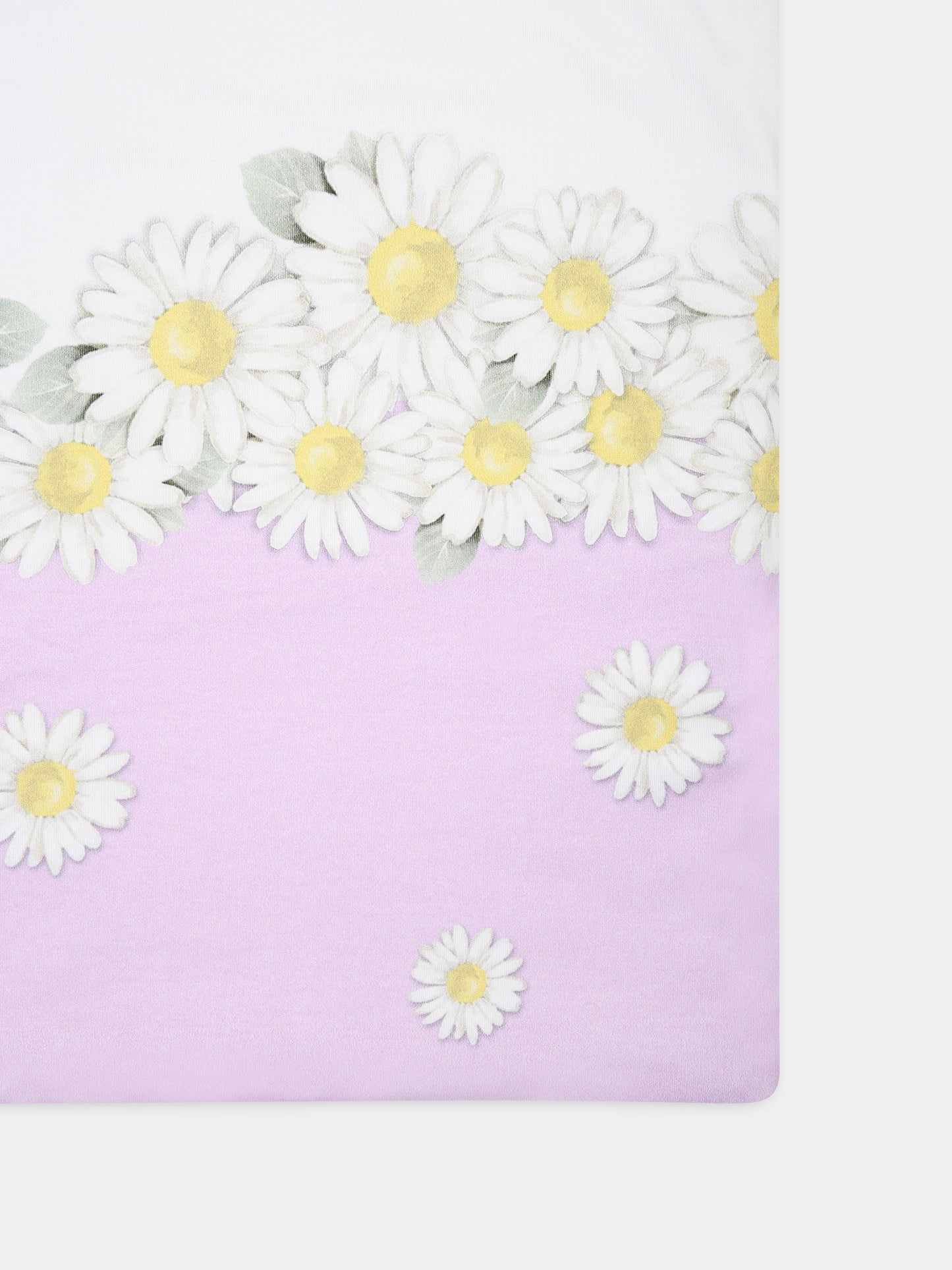 Coperta bianca per neonata con margherite,Monnalisa,35C012 3000 9965