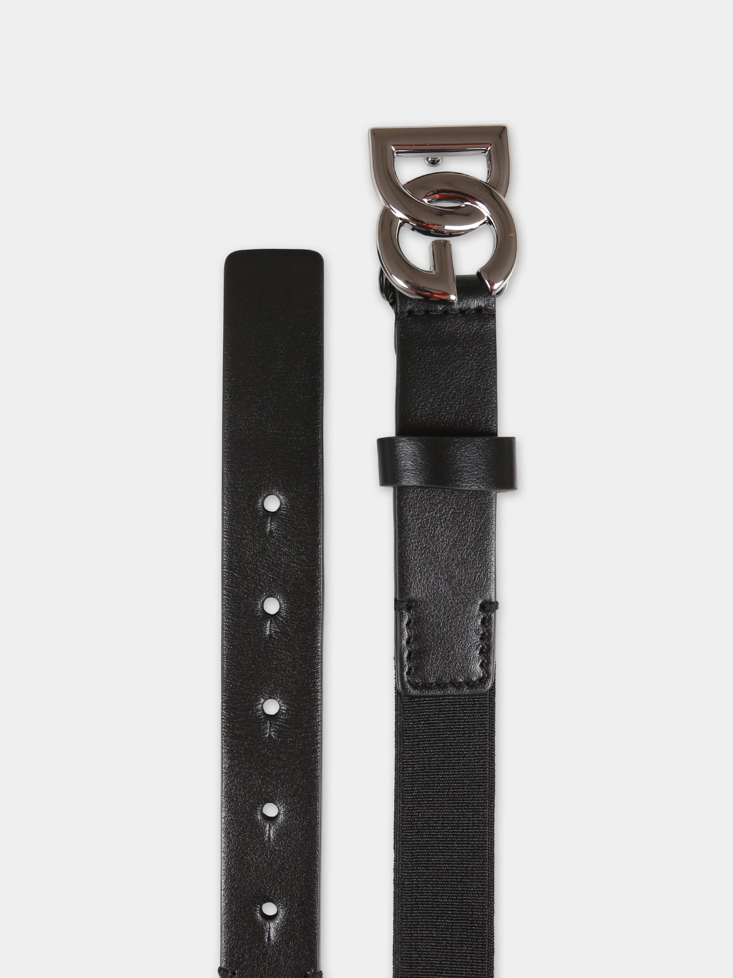 Cintura nera per bambini con logo,Dolce & Gabbana Kids,EC0076 AQ616 80999