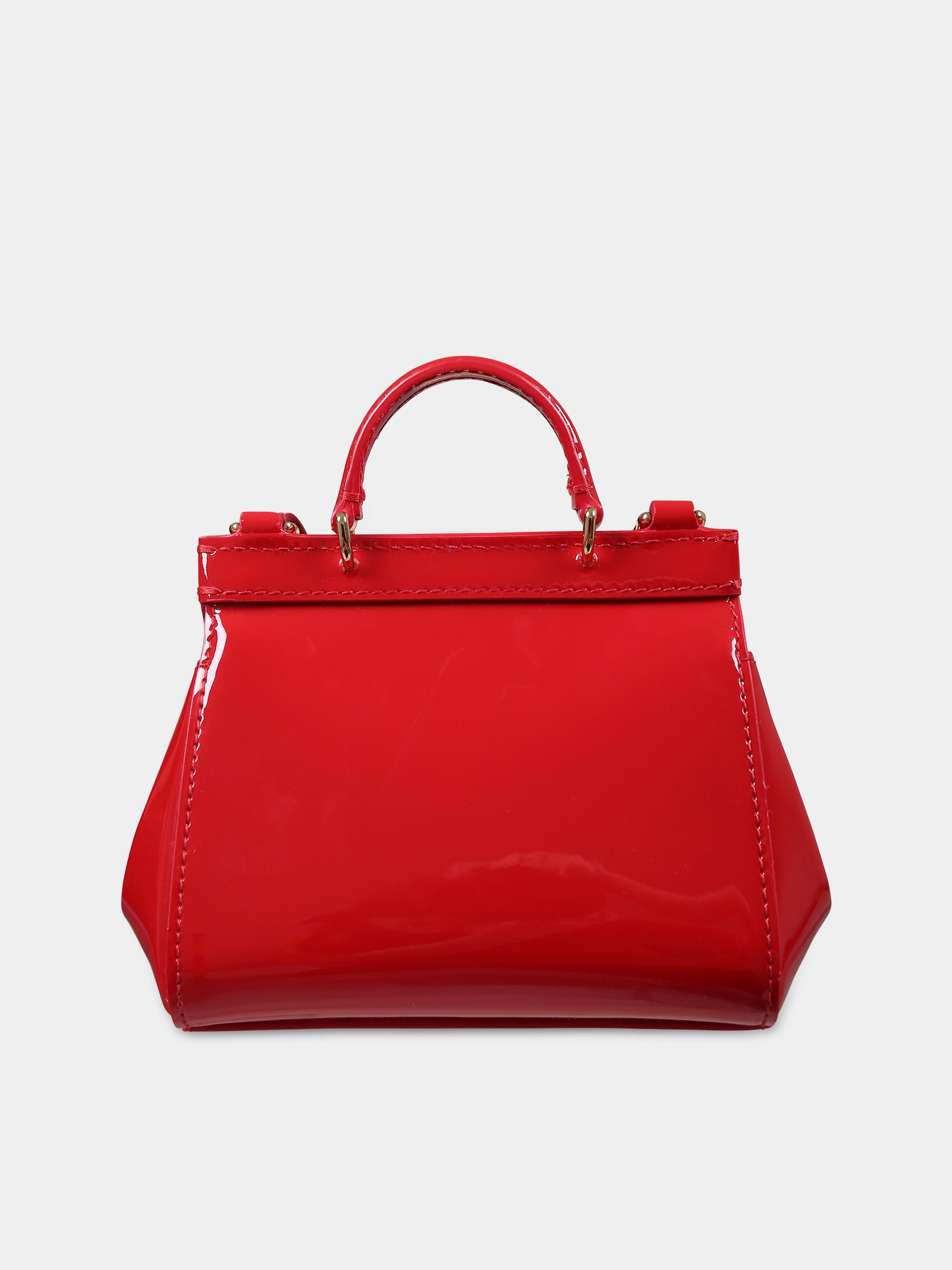 Borsa rossa per bambina con logo,Dolce & Gabbana Kids,EB0003 A1067 87124