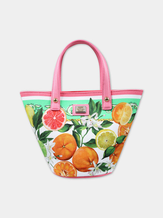 Borsa multicolor per bambina con logo,Dolce & Gabbana Kids,EB0054 AD280 HV5AN