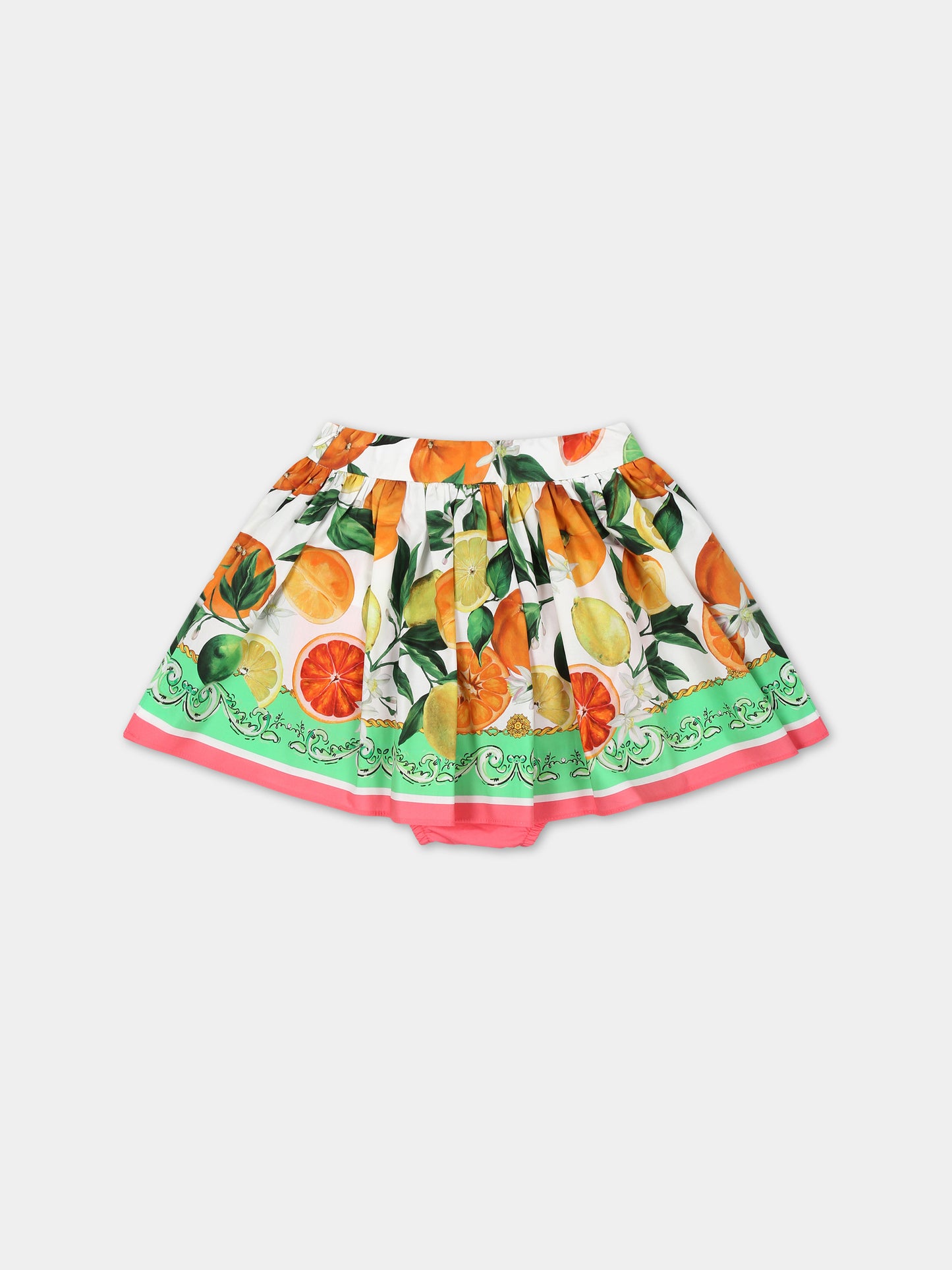 Gonna elegante multicolor per neonata,Dolce & Gabbana Kids,L24I95 G7L9A HV5AN
