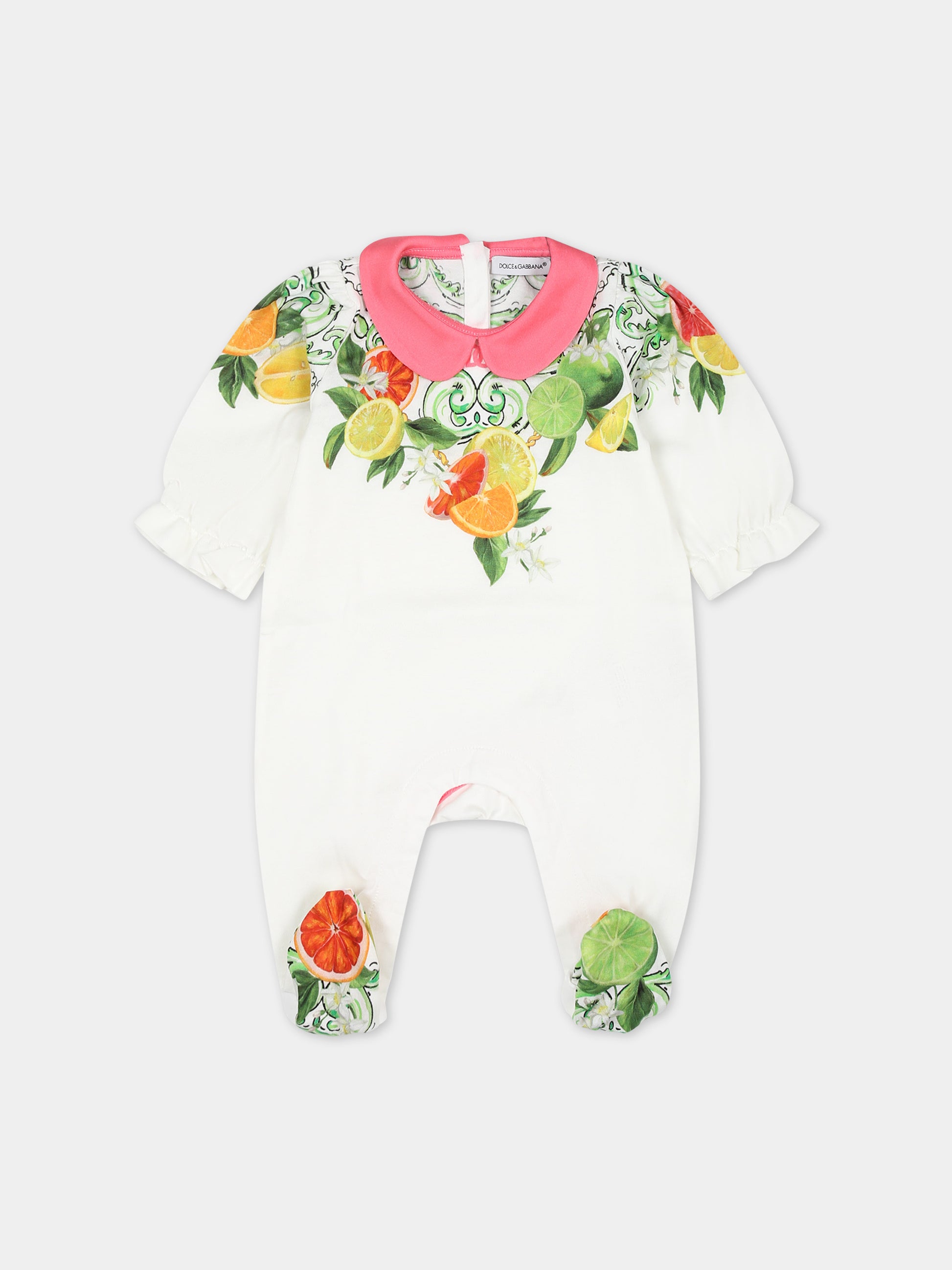 Set tutina bianca per neonata,Dolce & Gabbana Kids,L2JOY9 G7M6B HV5AN