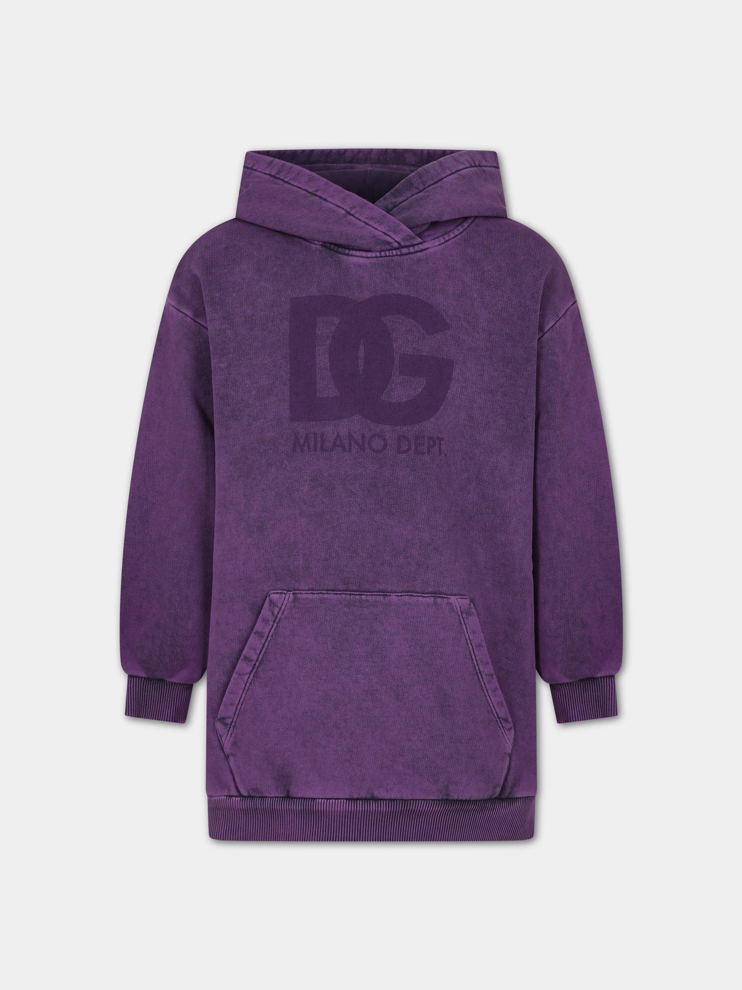 Vestito casual viola con logo,Dolce & Gabbana Kids,L5JD8C G7L1V S9000
