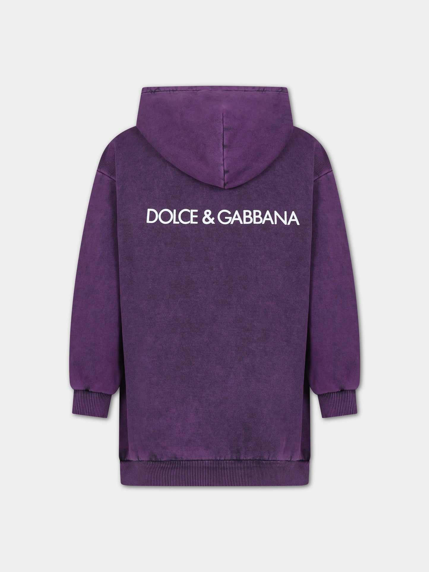 Vestito casual viola con logo,Dolce & Gabbana Kids,L5JD8C G7L1V S9000