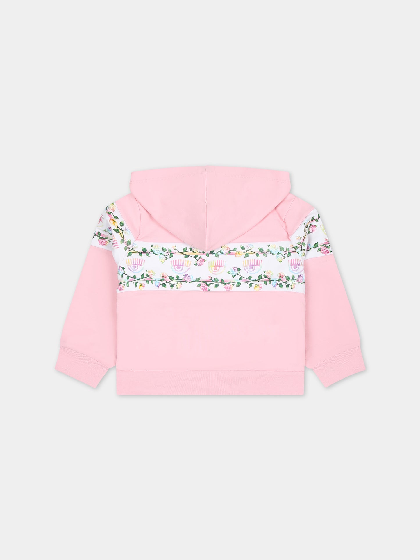 Felpa rosa per neonata con eyestar,Chiara Ferragni Collection,53C800 3020 090F