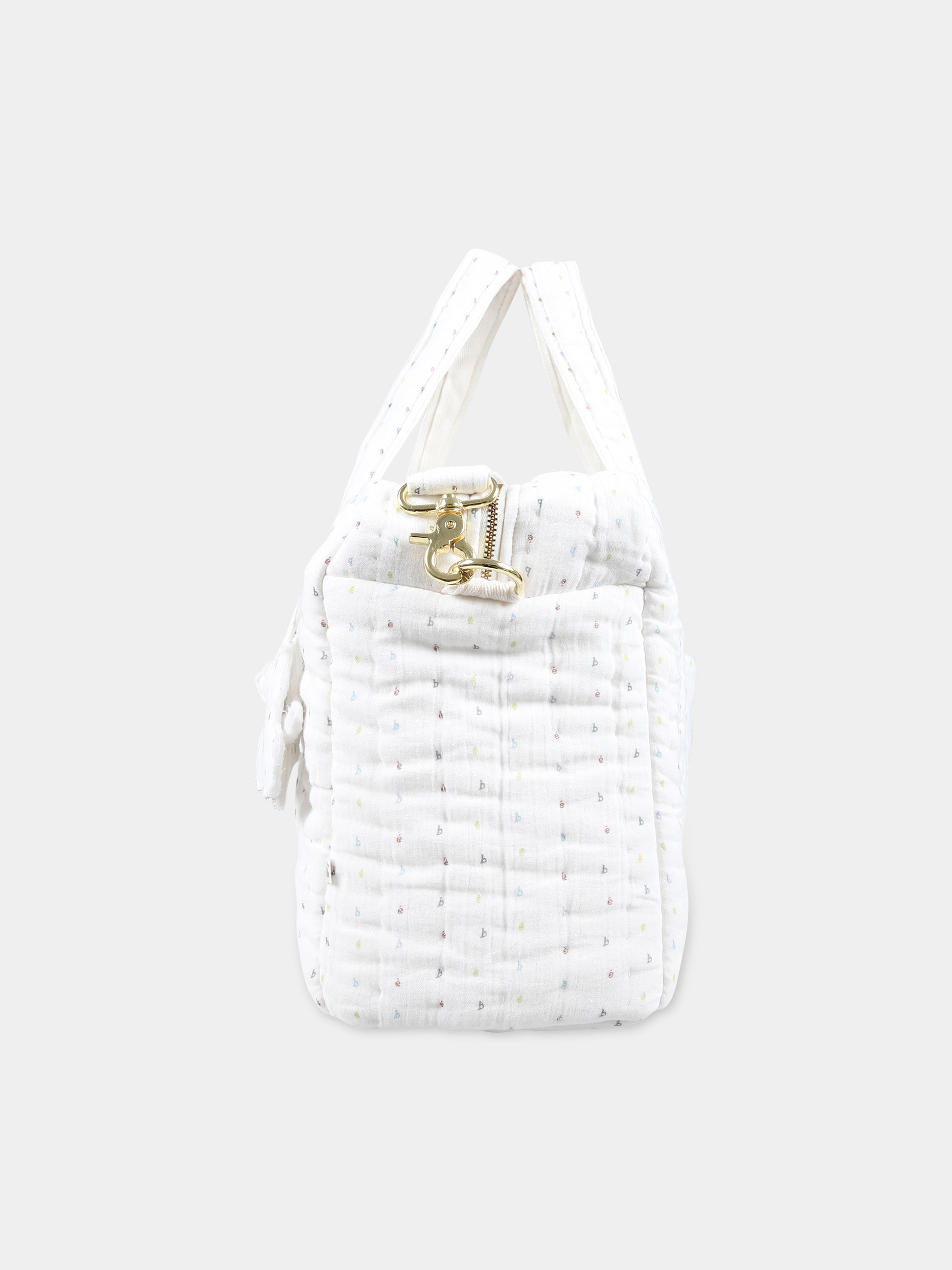 Borsa mamma bianca per neonati con stampa,Bonpoint,S04PBAW00001 644B