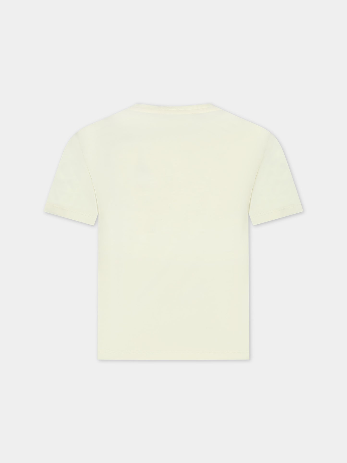T-shirt avorio per bambina con logo,Bonpoint,S04GTSK00009 131A