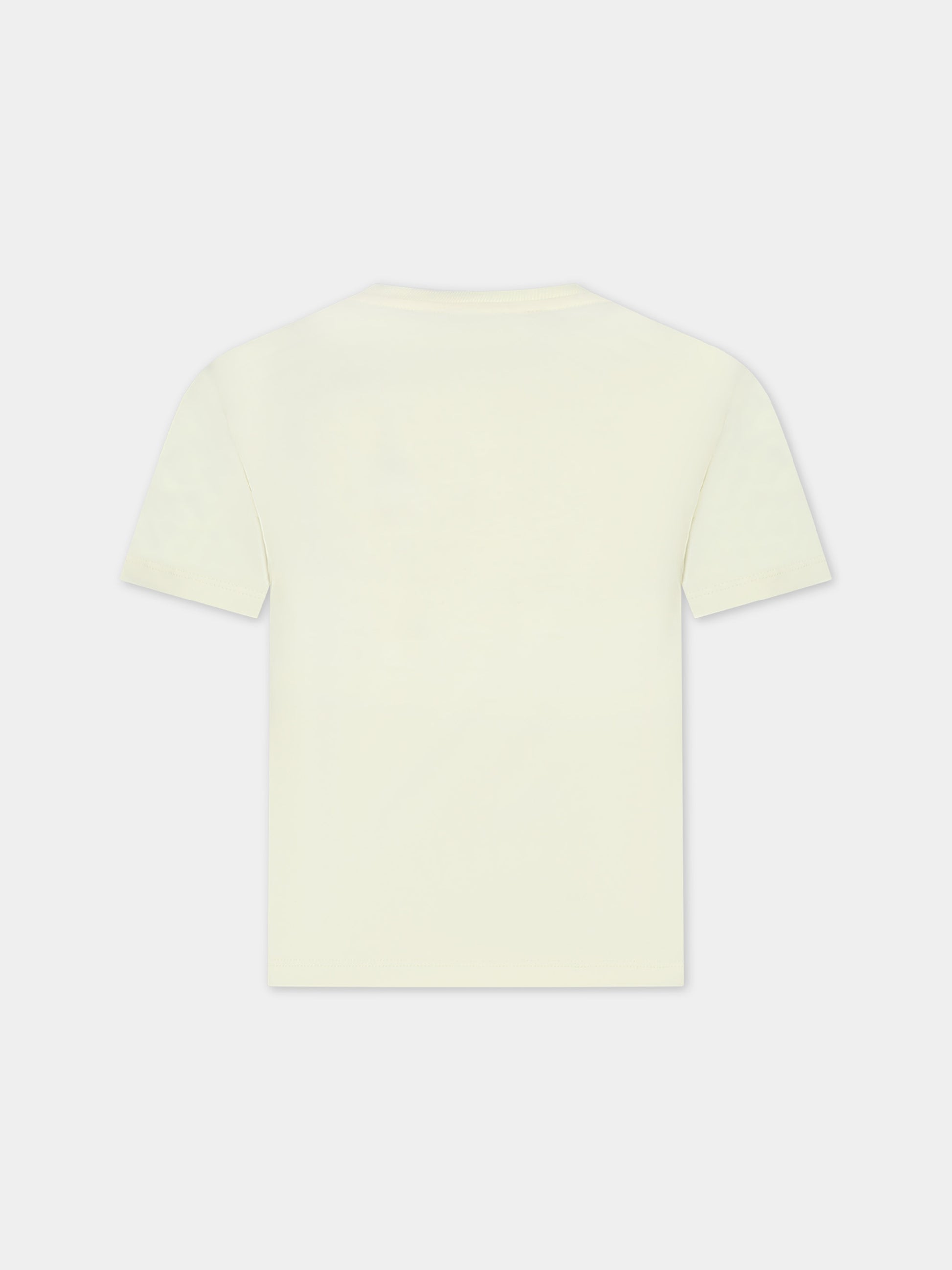 T-shirt avorio per bambina con logo,Bonpoint,S04GTSK00009 131A