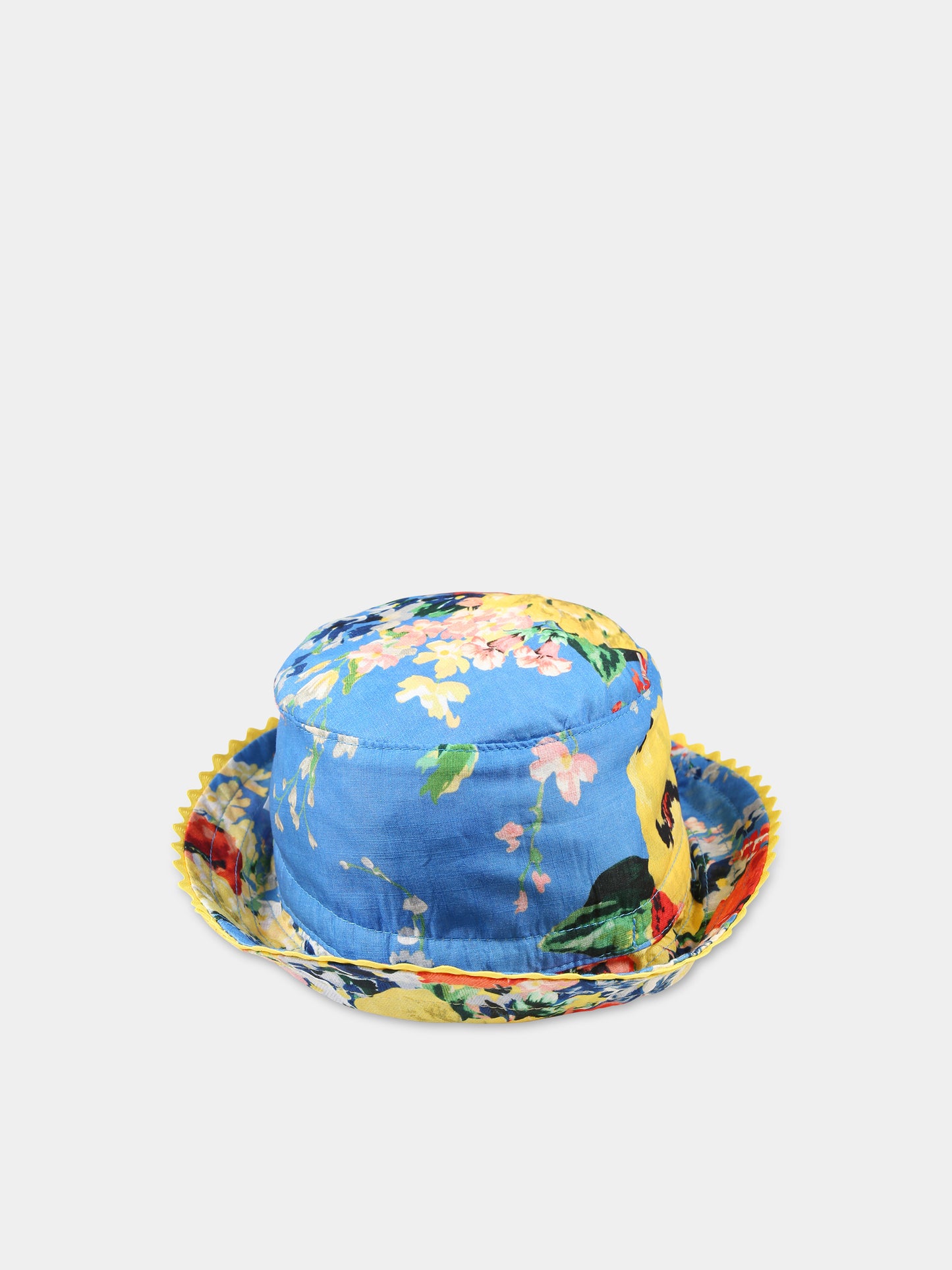 Cloche gialla reversibile per bambina con stampa all-over,Zimmermann,1887RS24 YELLOW FLORAL