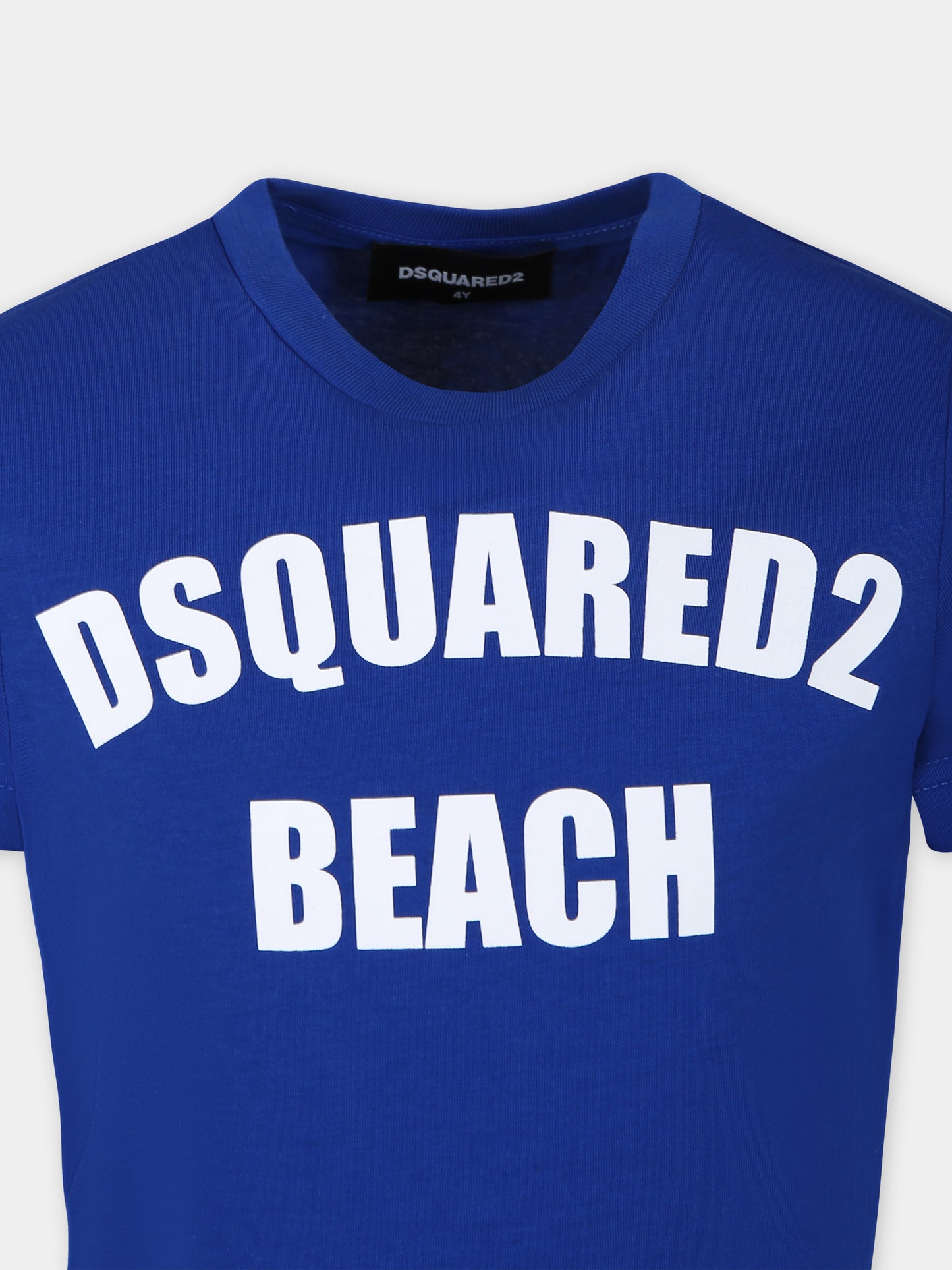 T-shirt blu per bambino con logo,Dsquared2,DQ2328 D0A47 D2MT18U DQ857