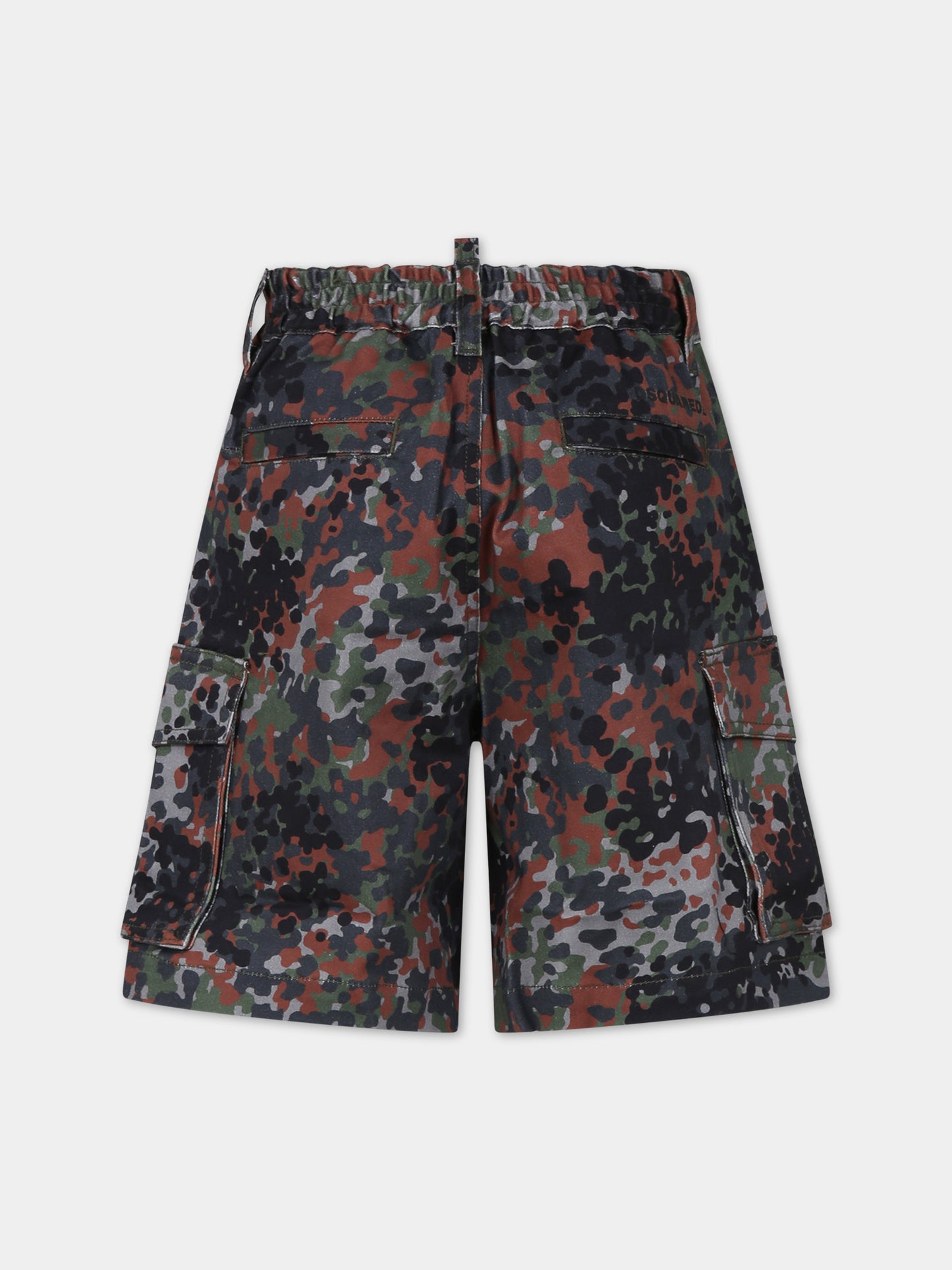 Shorts casual verde per bambino,Dsquared2,DQ2281 D0A88 D2P719M DQ523
