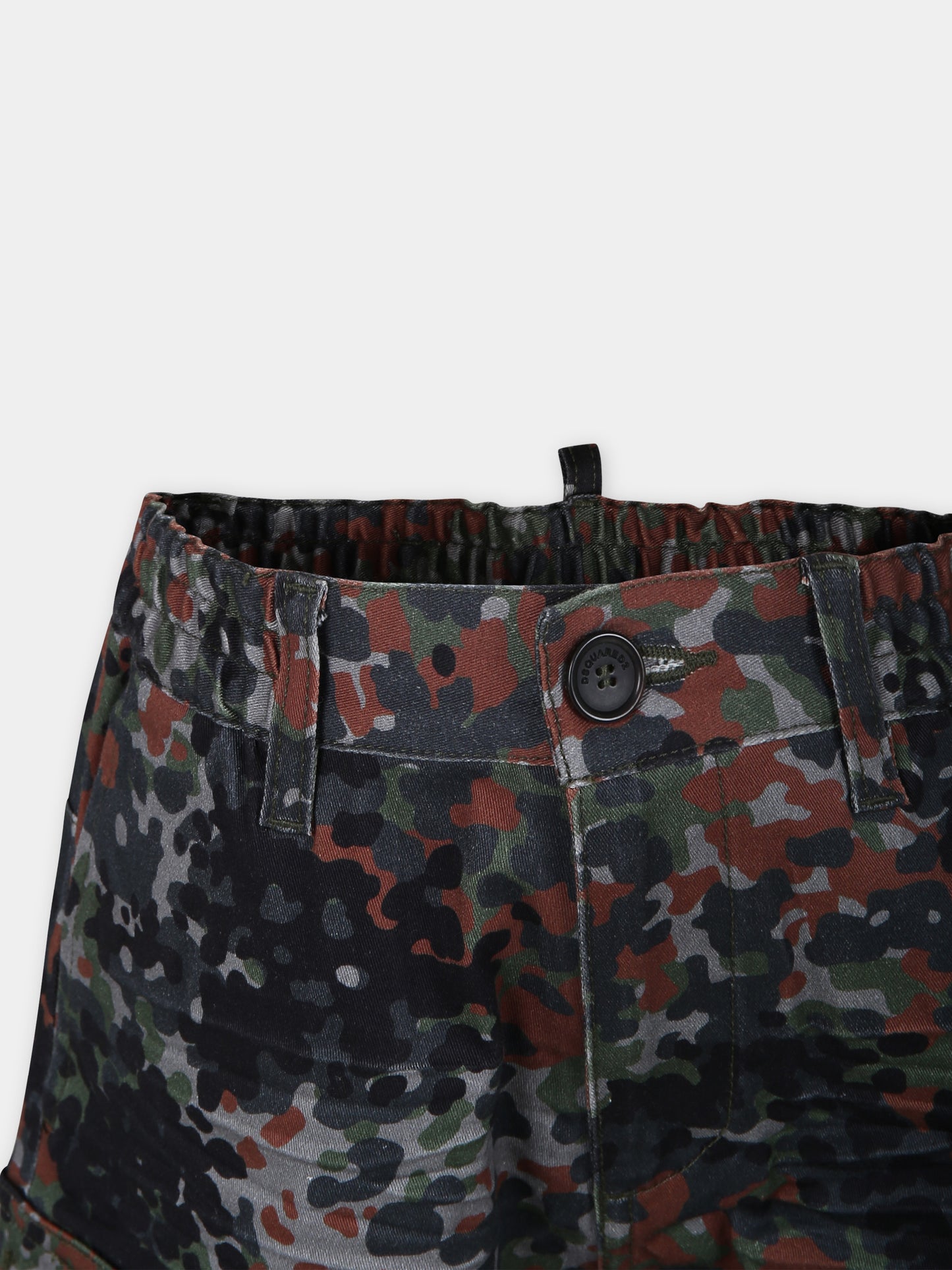 Shorts casual verde per bambino,Dsquared2,DQ2281 D0A88 D2P719M DQ523