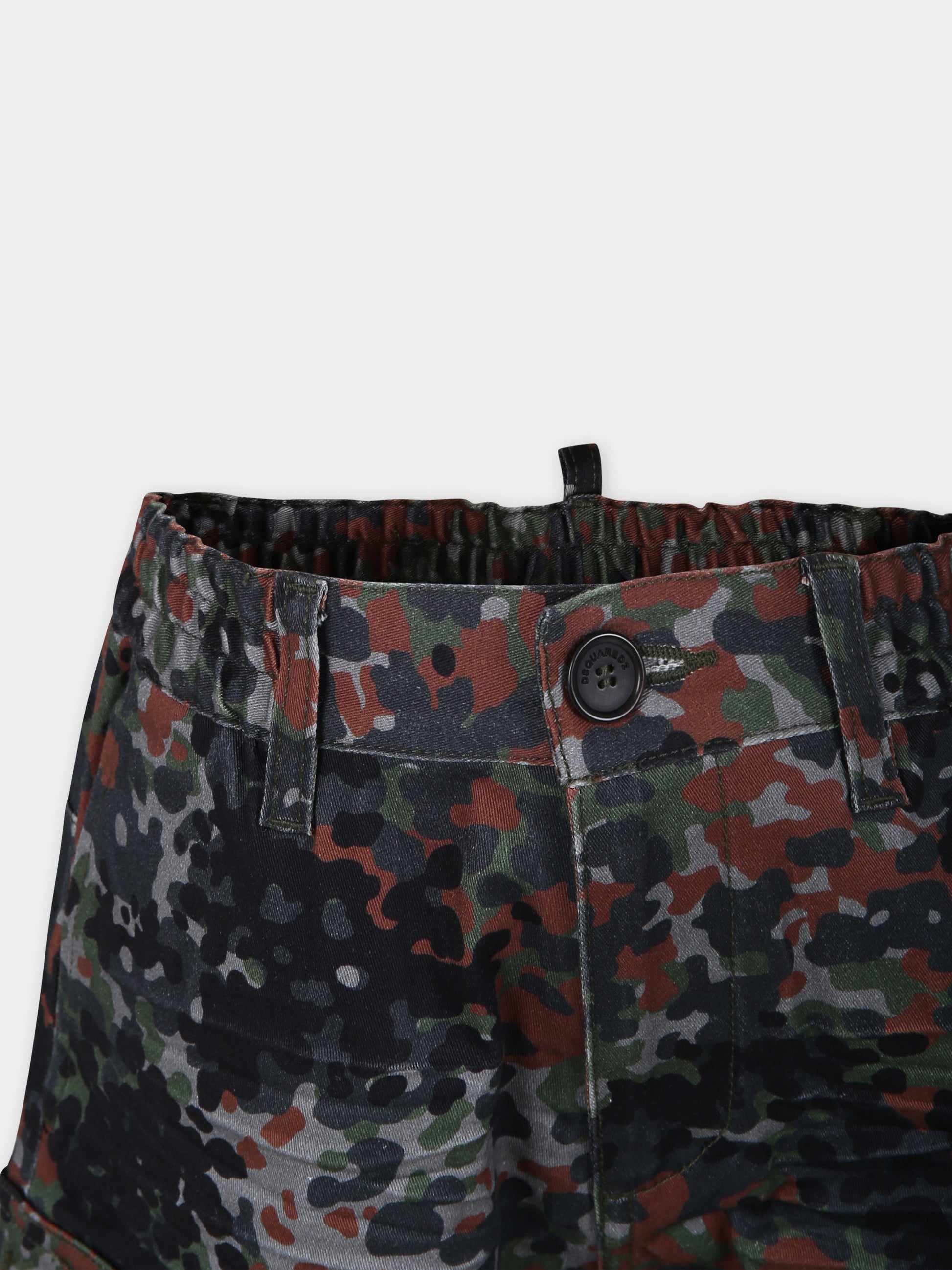 Shorts casual verde per bambino,Dsquared2,DQ2281 D0A88 D2P719M DQ523