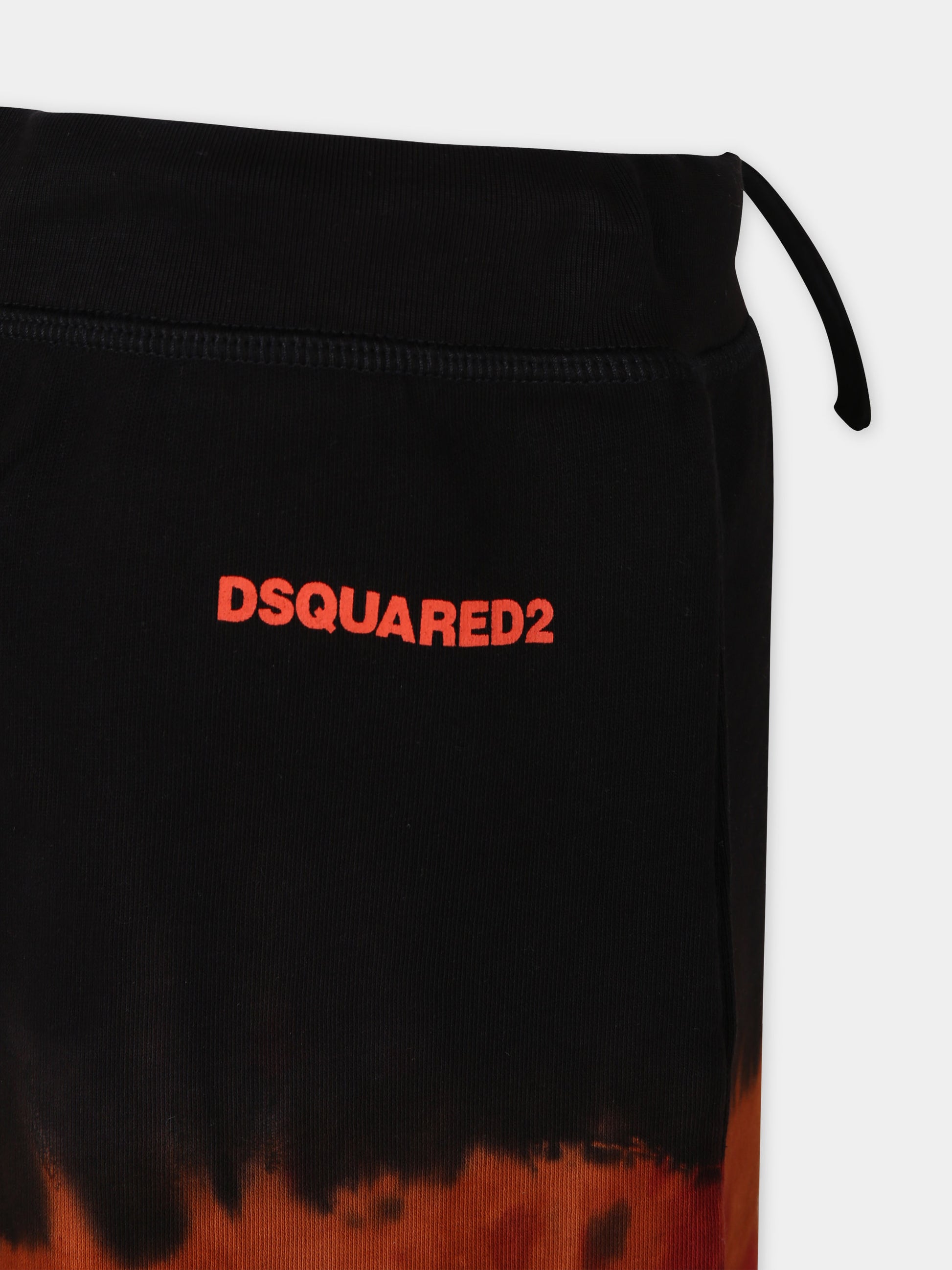 Shorts casual nero per bambino,Dsquared2,DQ2389 D0A99 D2P740M DQ900