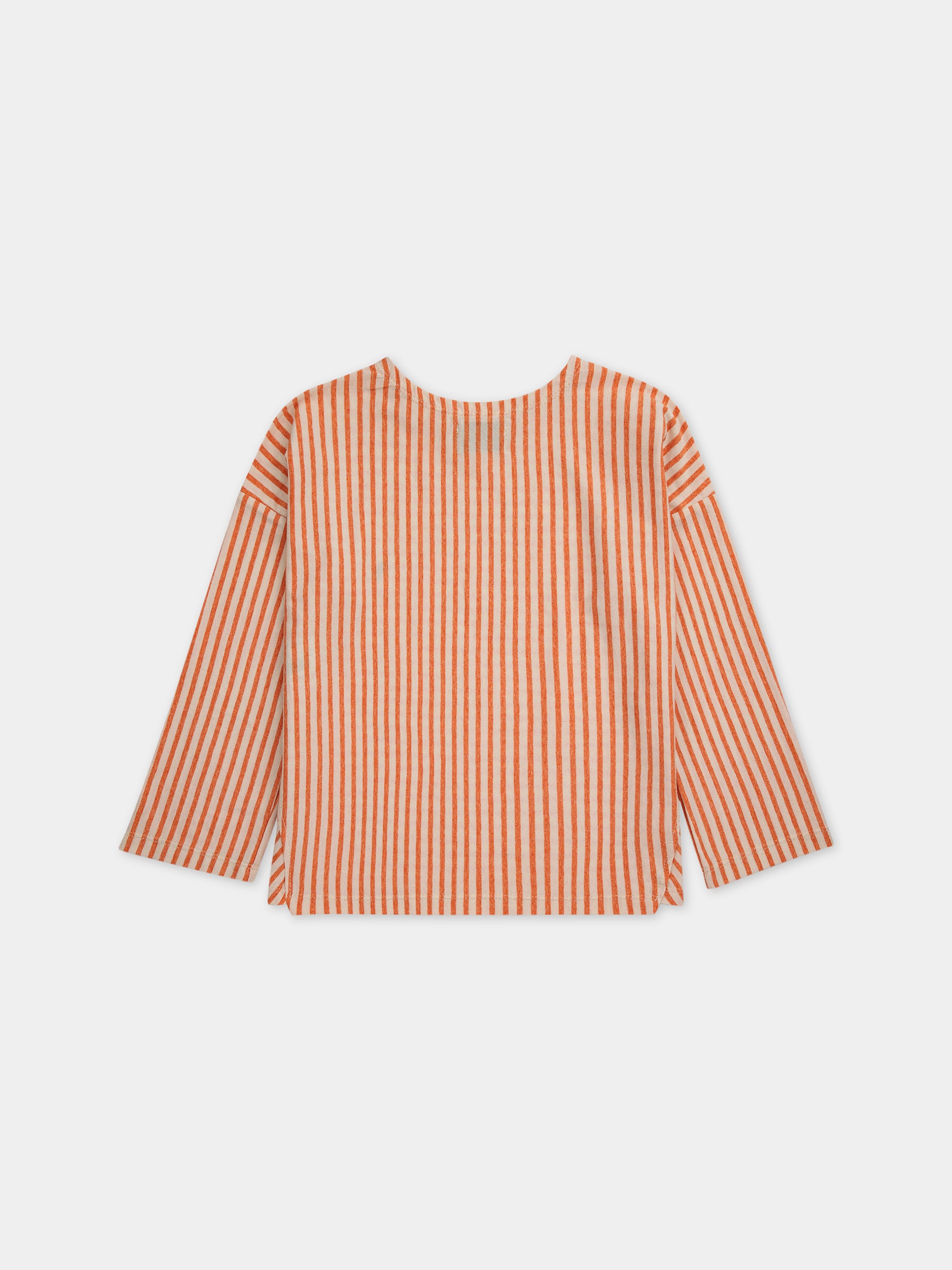 T-shirt arancione per bambini con righe,Bobo Choses,124AC024