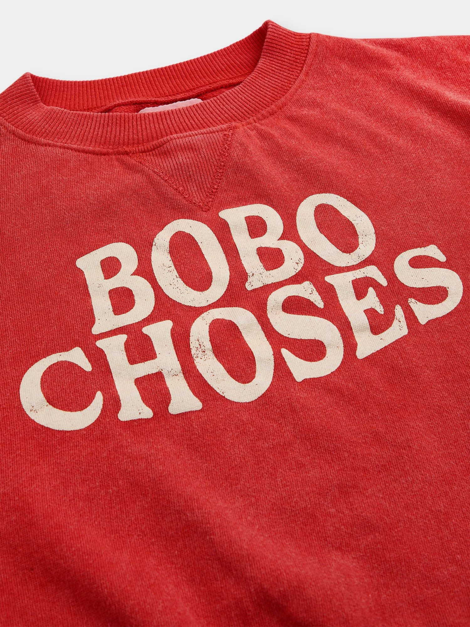 Felpa rossa per bambini con logo,Bobo Choses,124AC051