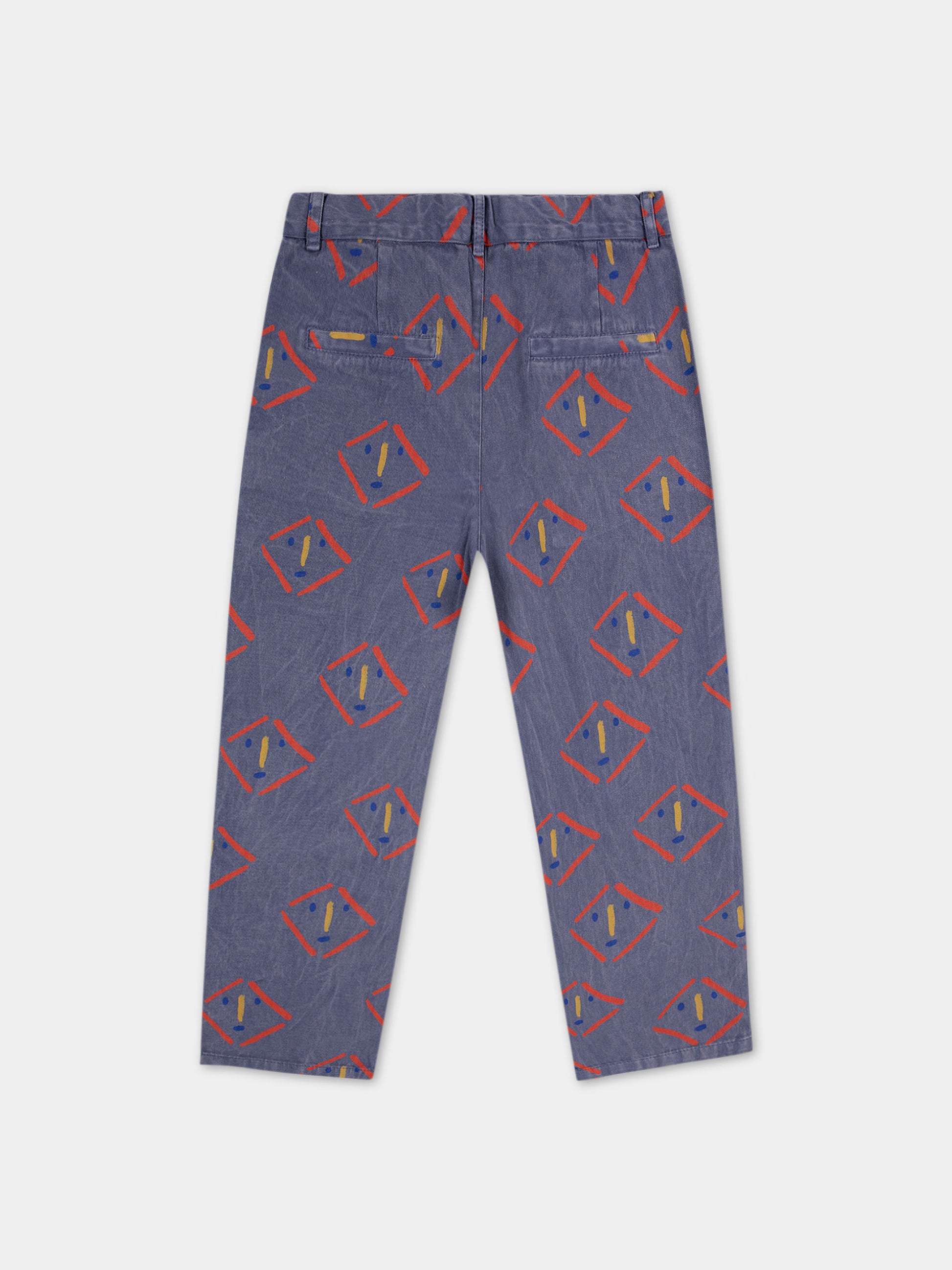 Pantaloni viola per bambini fantasia multicolor,Bobo Choses,124AC114