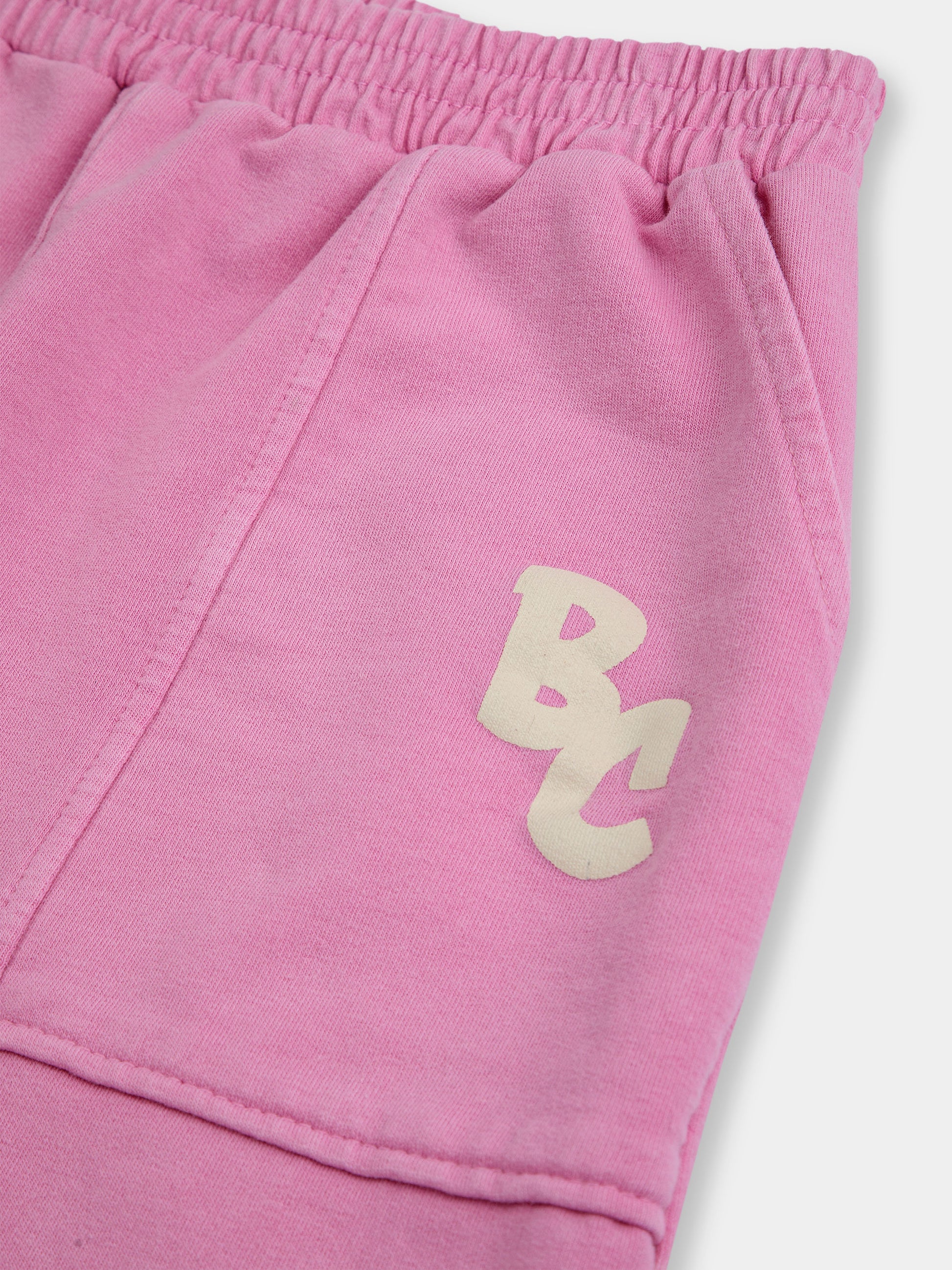 Pantaloni rosa per bambina con logo,Bobo Choses,124AC104