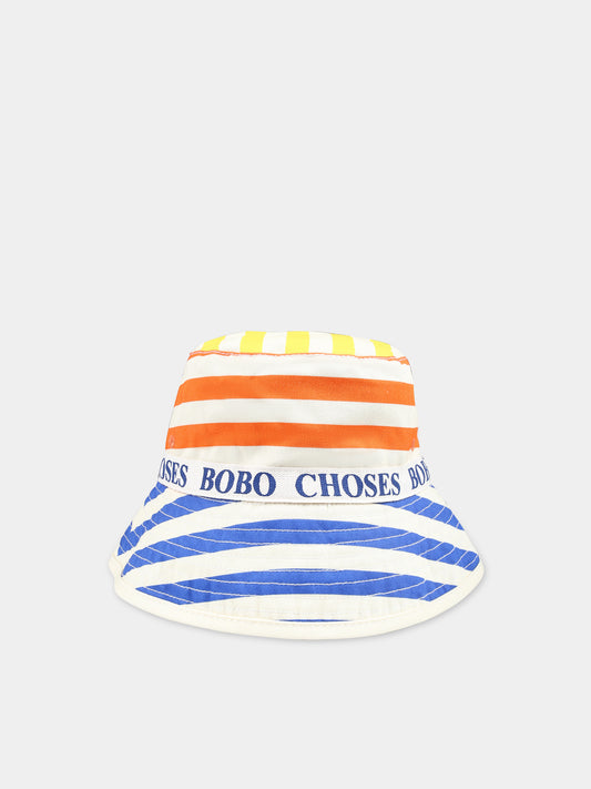 Cloche avorio reversibile per bambini con logo,Bobo Choses,124AI028