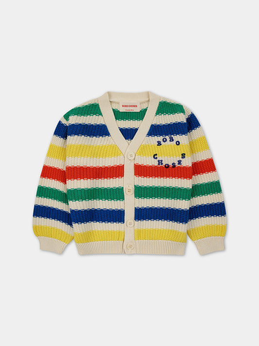 Cardigan multicolor per neonati,Bobo Choses,124AB110