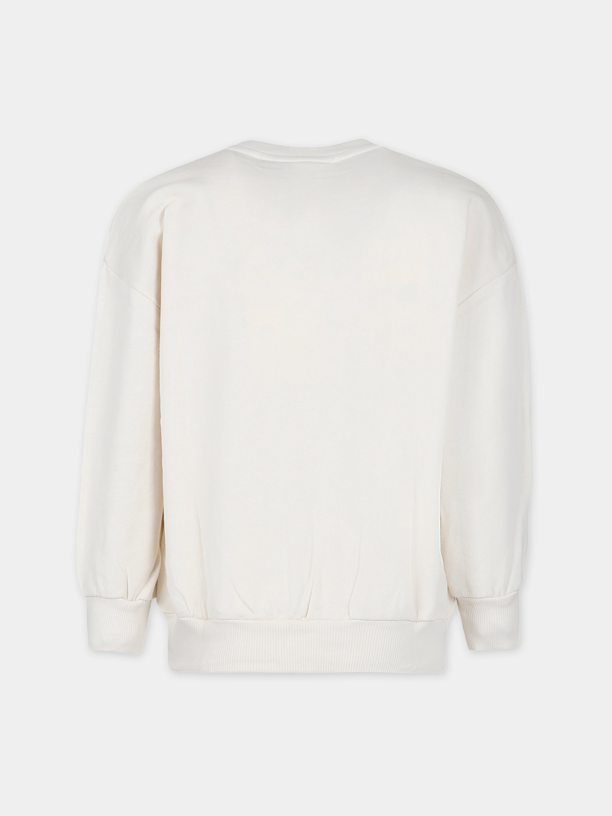 Felpa avorio per bambini con racchetta da tennis,Mini Rodini,2422016111