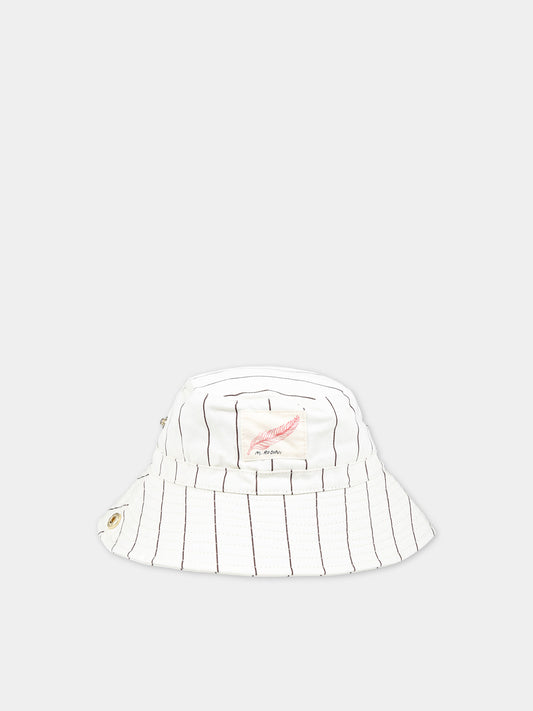 Cloche avorio per bambini con righe,Mini Rodini,2426510011