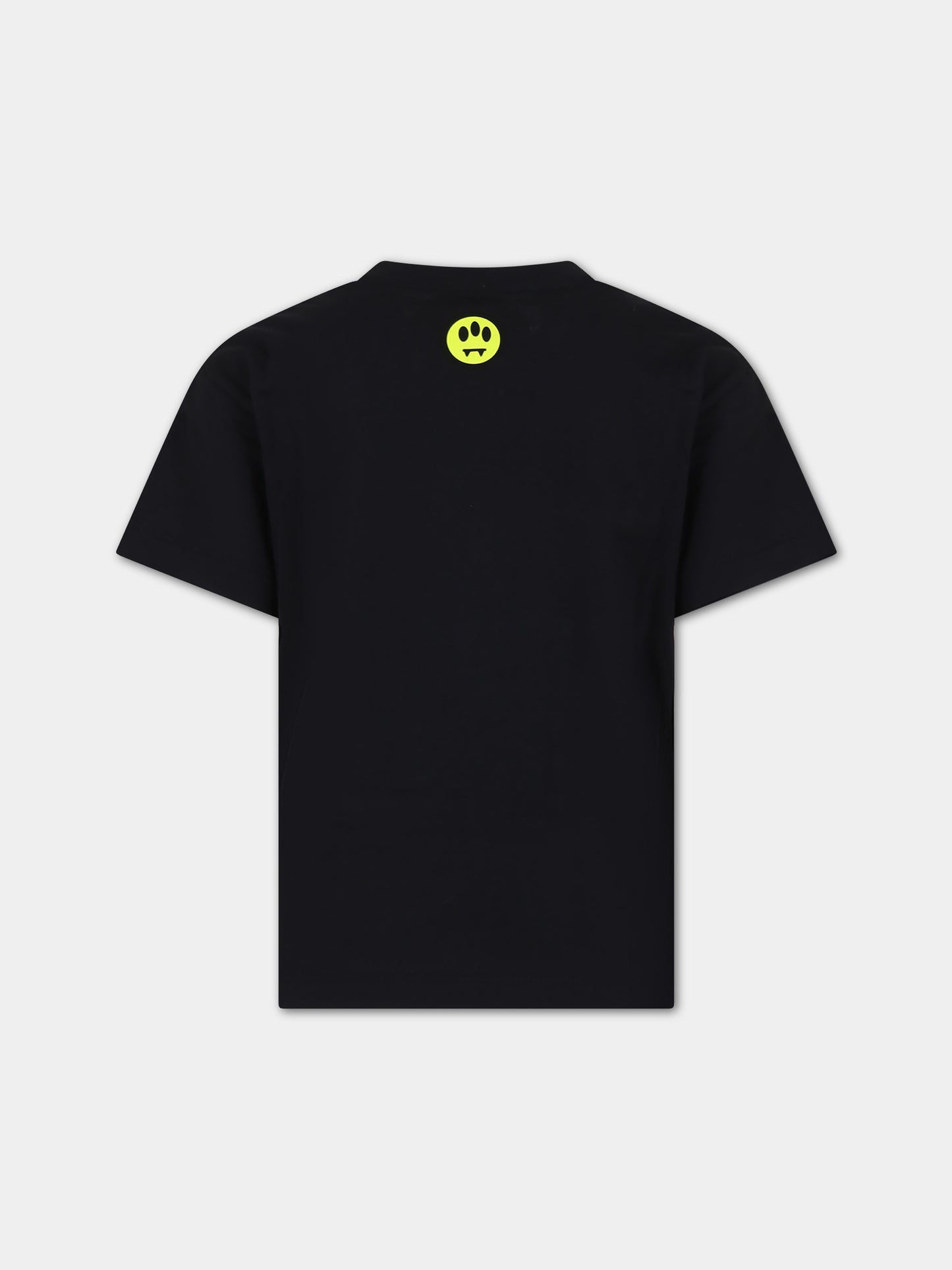 T-shirt nera per bambini con logo,Barrow,S4BKJUTH013 110