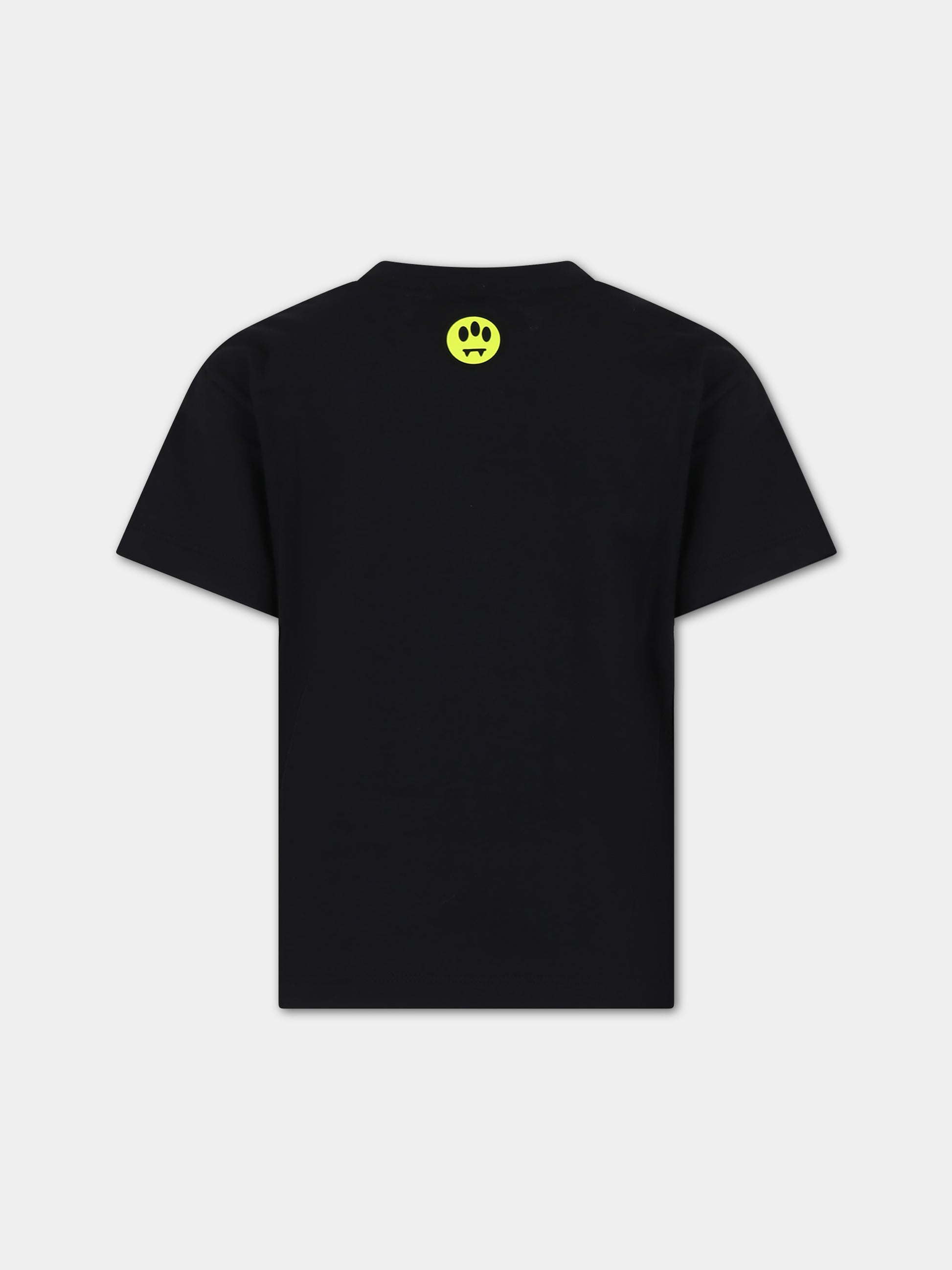 T-shirt nera per bambini con logo,Barrow,S4BKJUTH013 110
