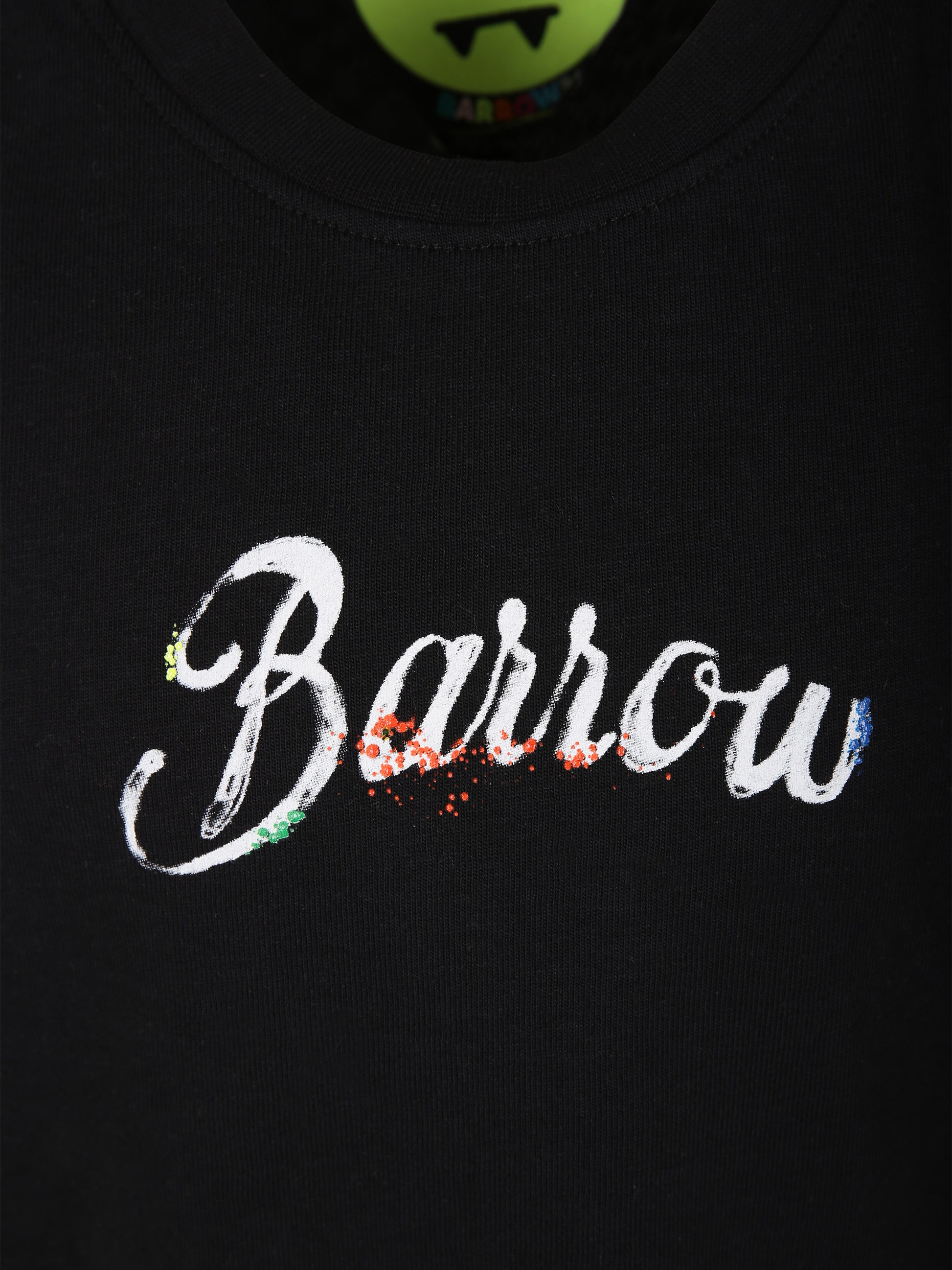 T-shirt nera per bambini con logo,Barrow,S4BKJUTH115 110