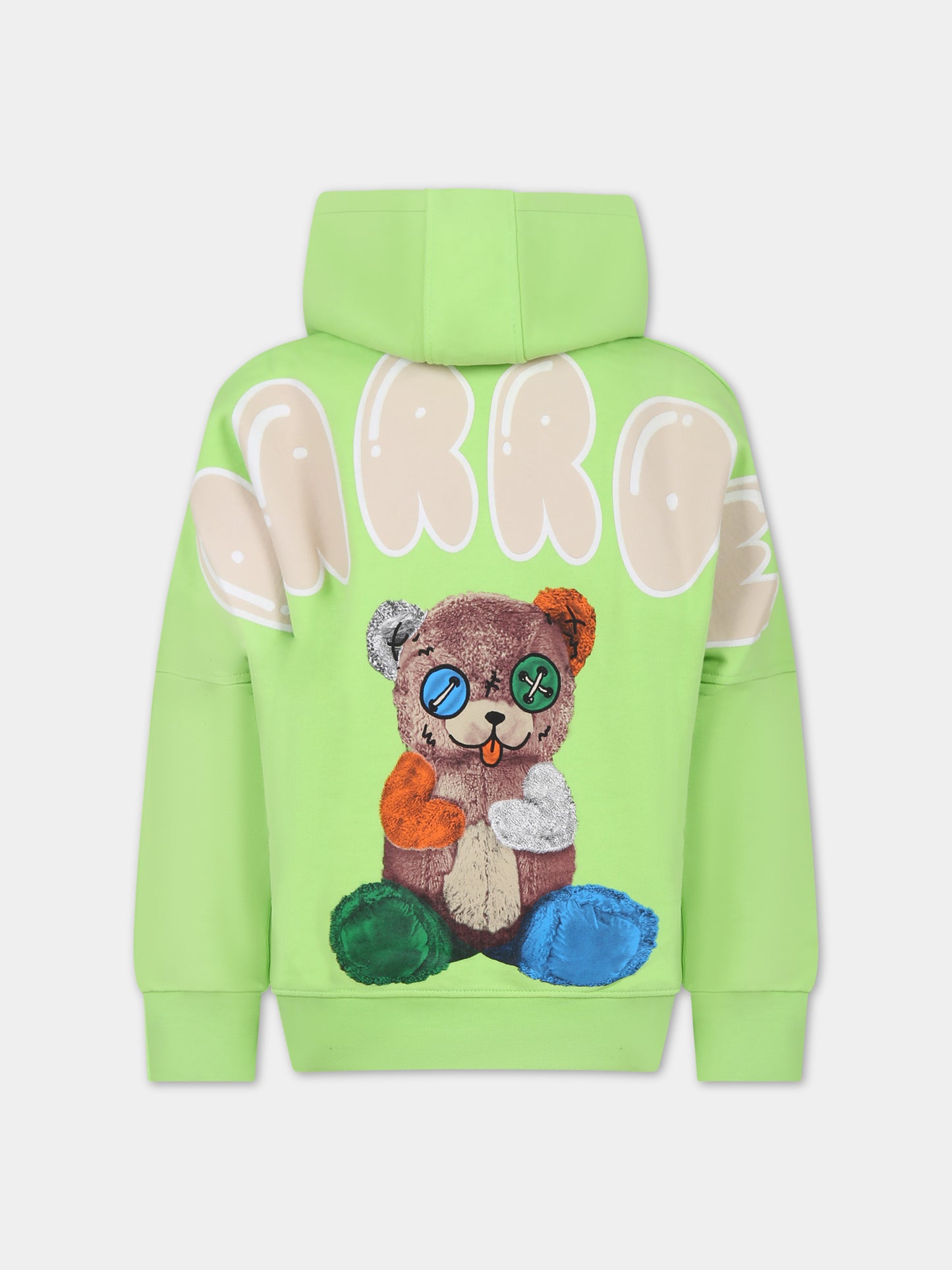 Felpa verde per bambini con logo e stampa Bear,Barrow,S4BKJUHS114 253