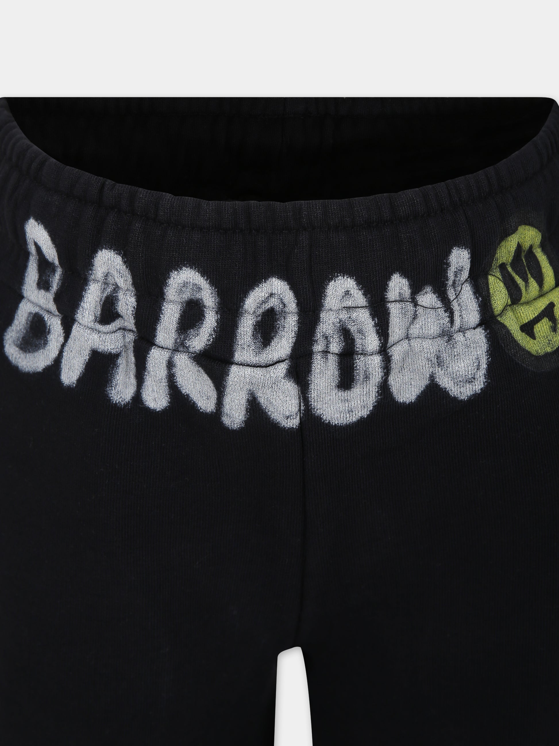 Shorts neri per bambino con logo,Barrow,S4BKJUBE029 110