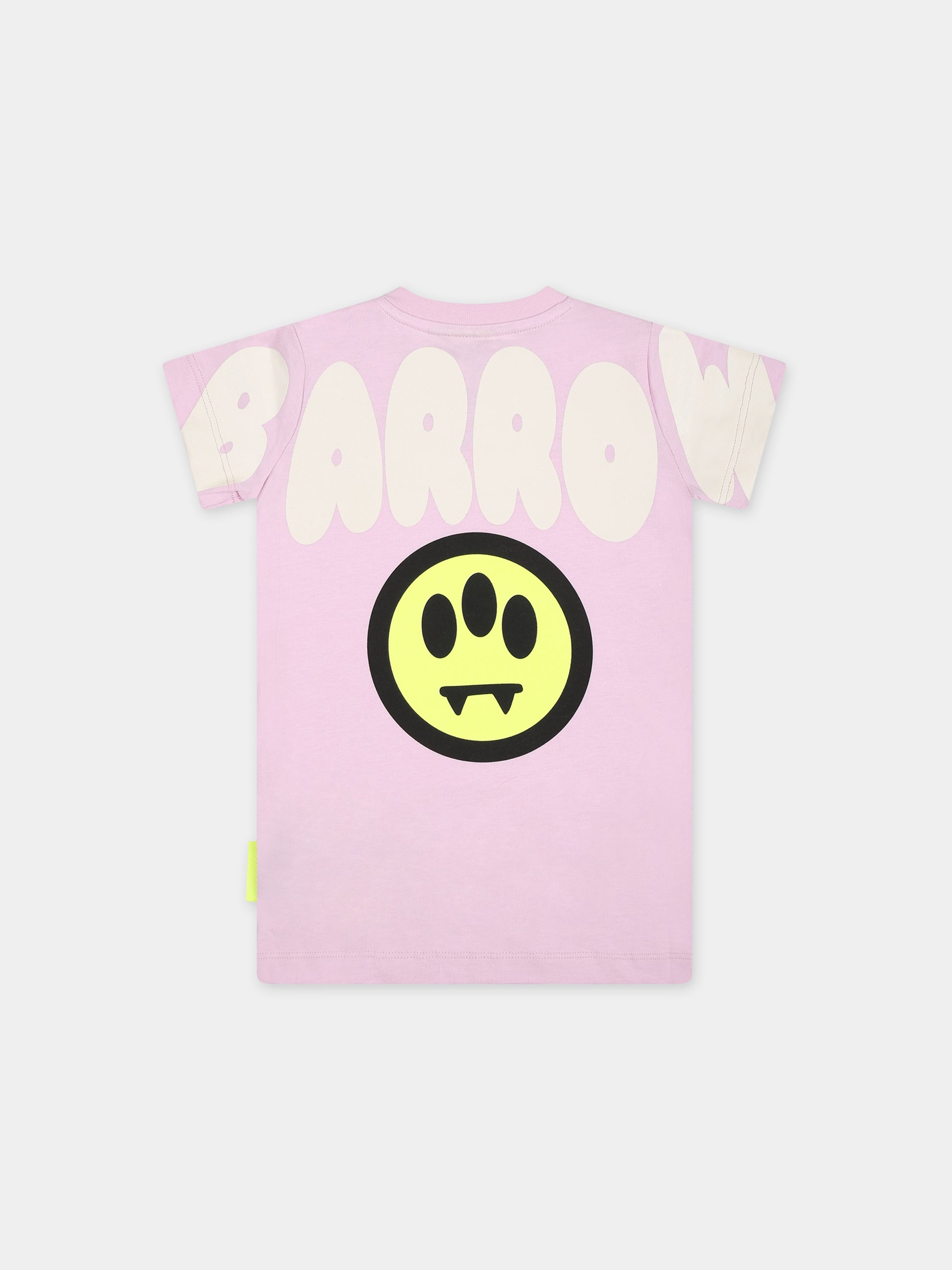 Vestito rosa per neonata con logo,Barrow,S4BKNGDR139 BW014