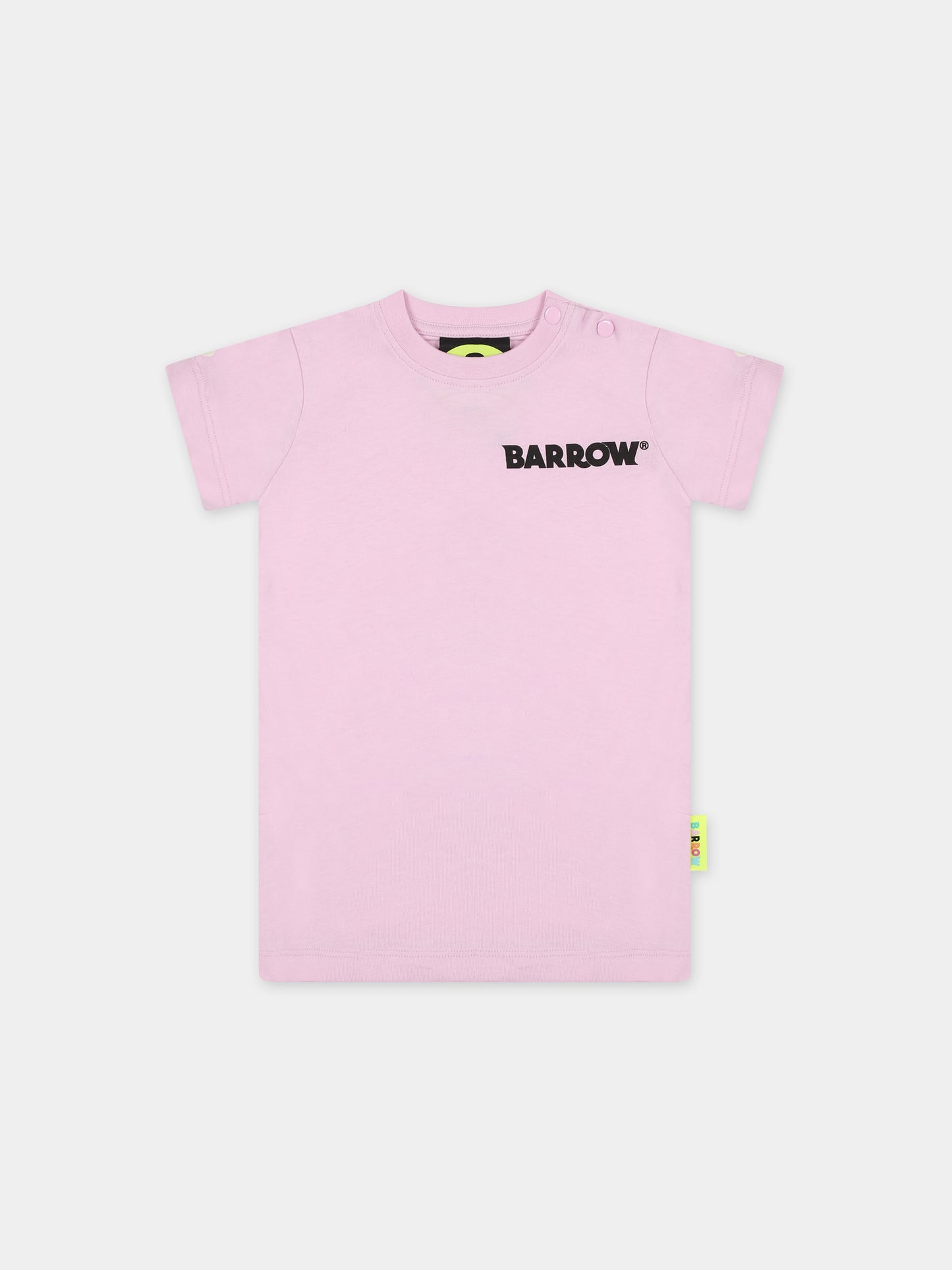 Vestito rosa per neonata con logo,Barrow,S4BKNGDR139 BW014